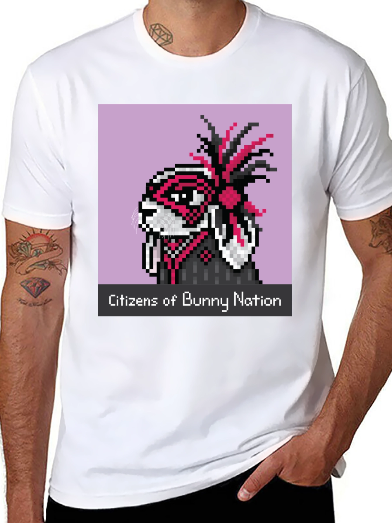 Black Citizens of Bunny Nation Graphic Tee view 8