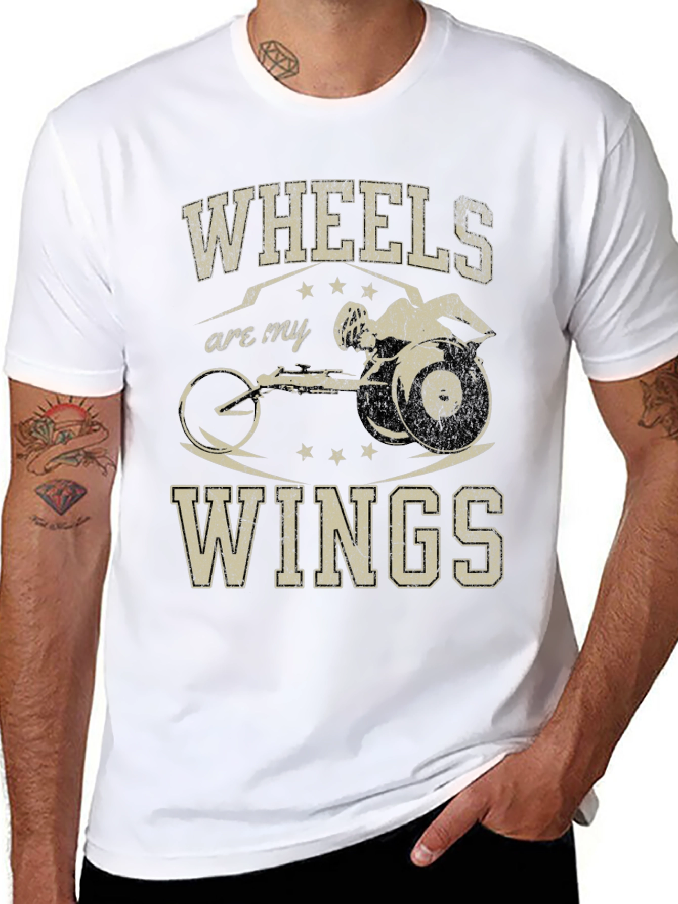 Black Wheels Are My Wings T-Shirt view 8