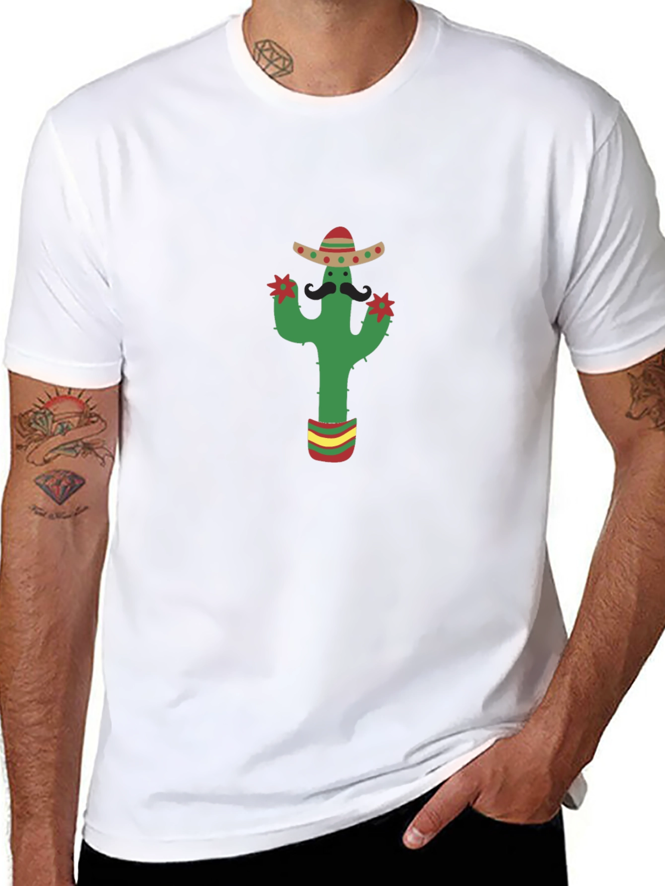 Black Cactus Sombrero T-Shirt - Fiesta Fun! view 8