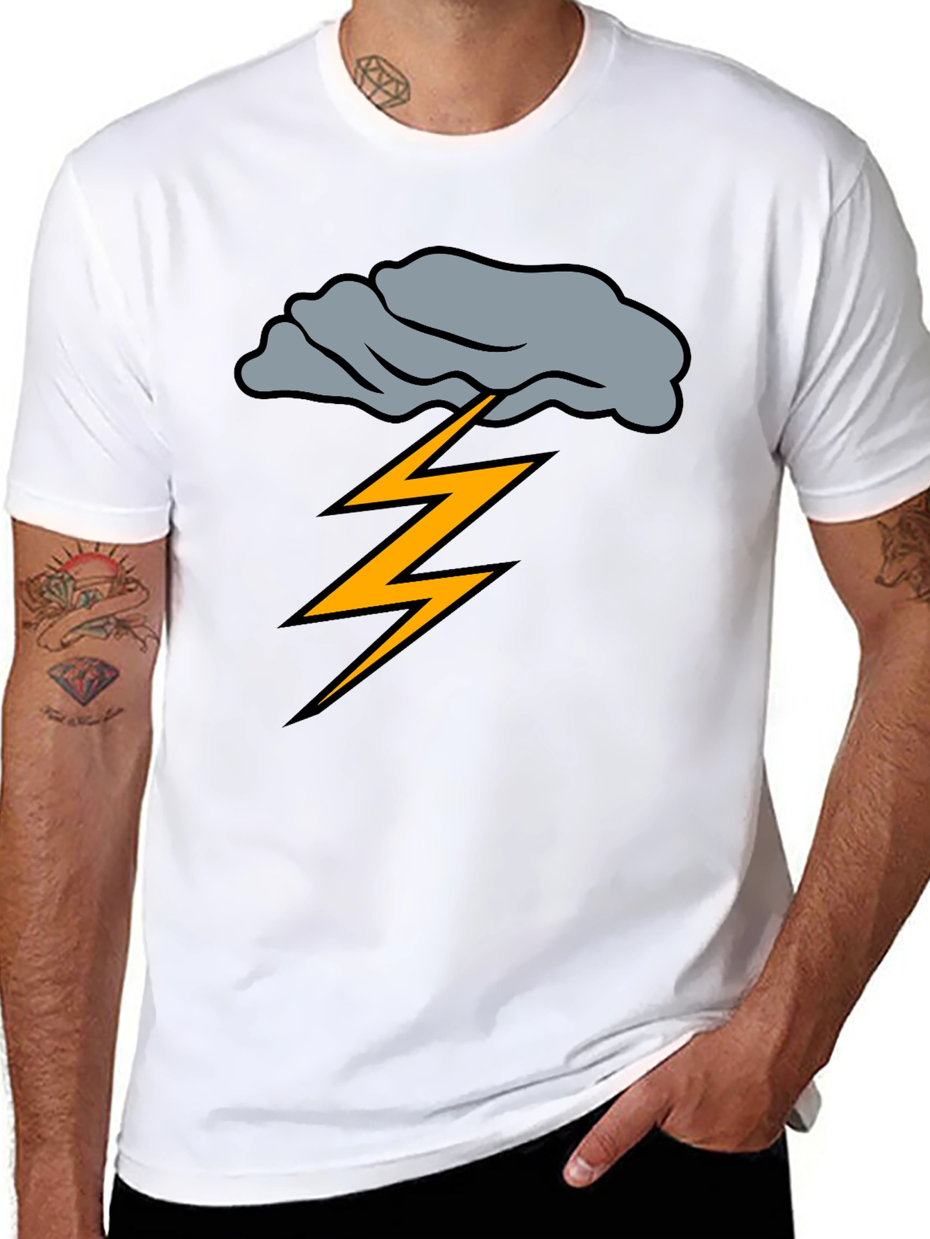 Black Stormy Weather Graphic Tee view 8