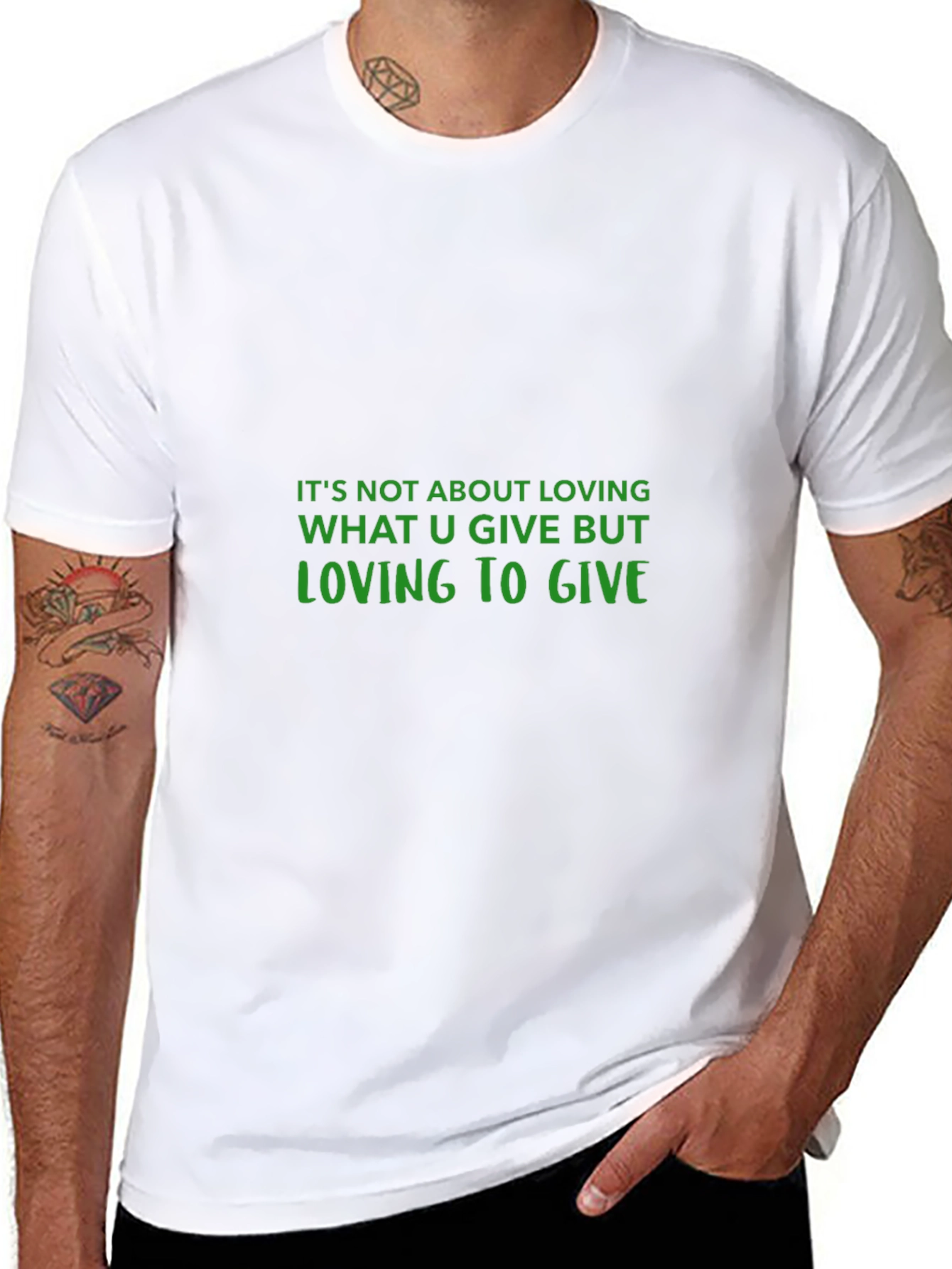 Black Loving to Give Graphic Tee - Black view 8