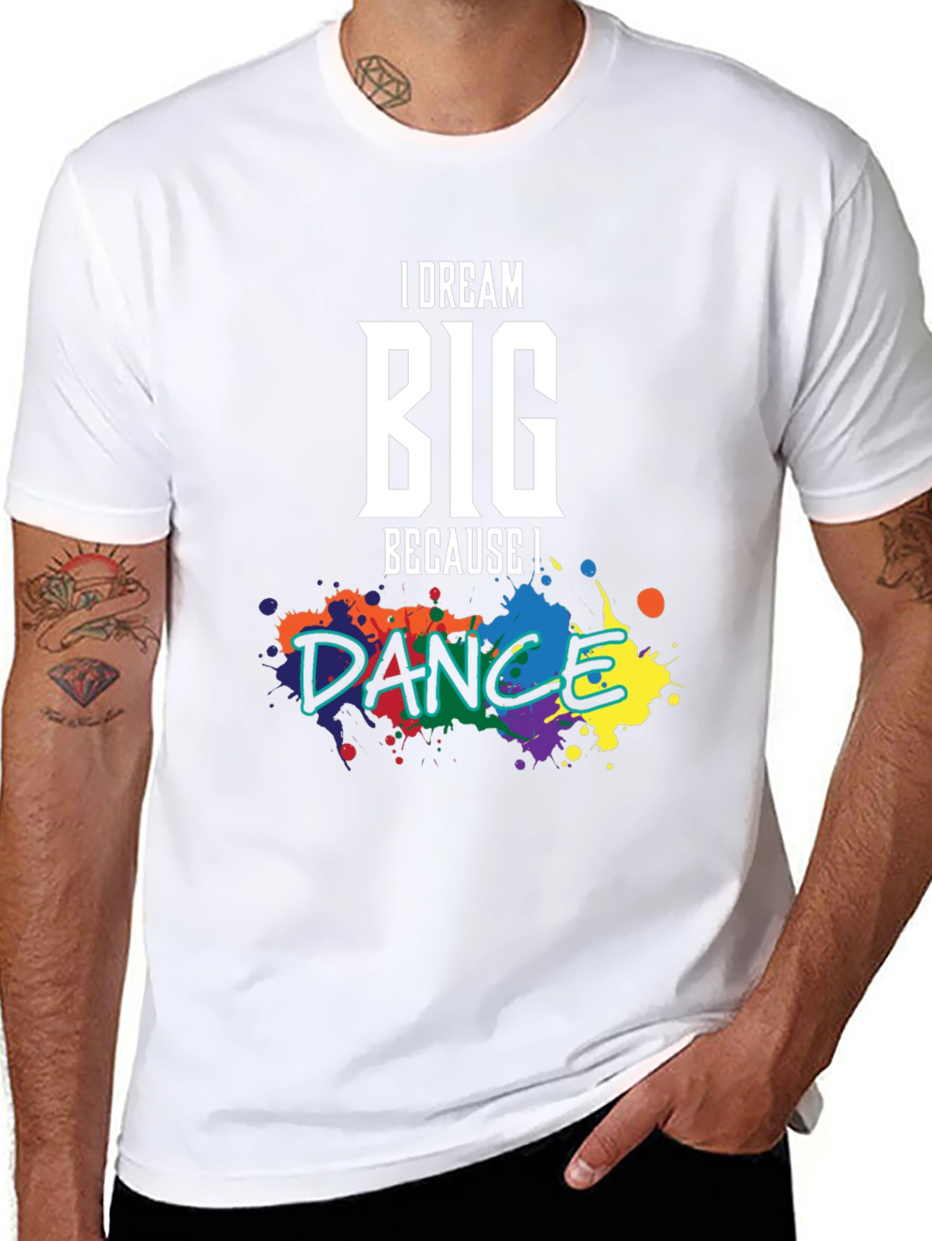 Black Dream Big Dance T-Shirt: Inspirational Graphic Tee view 8