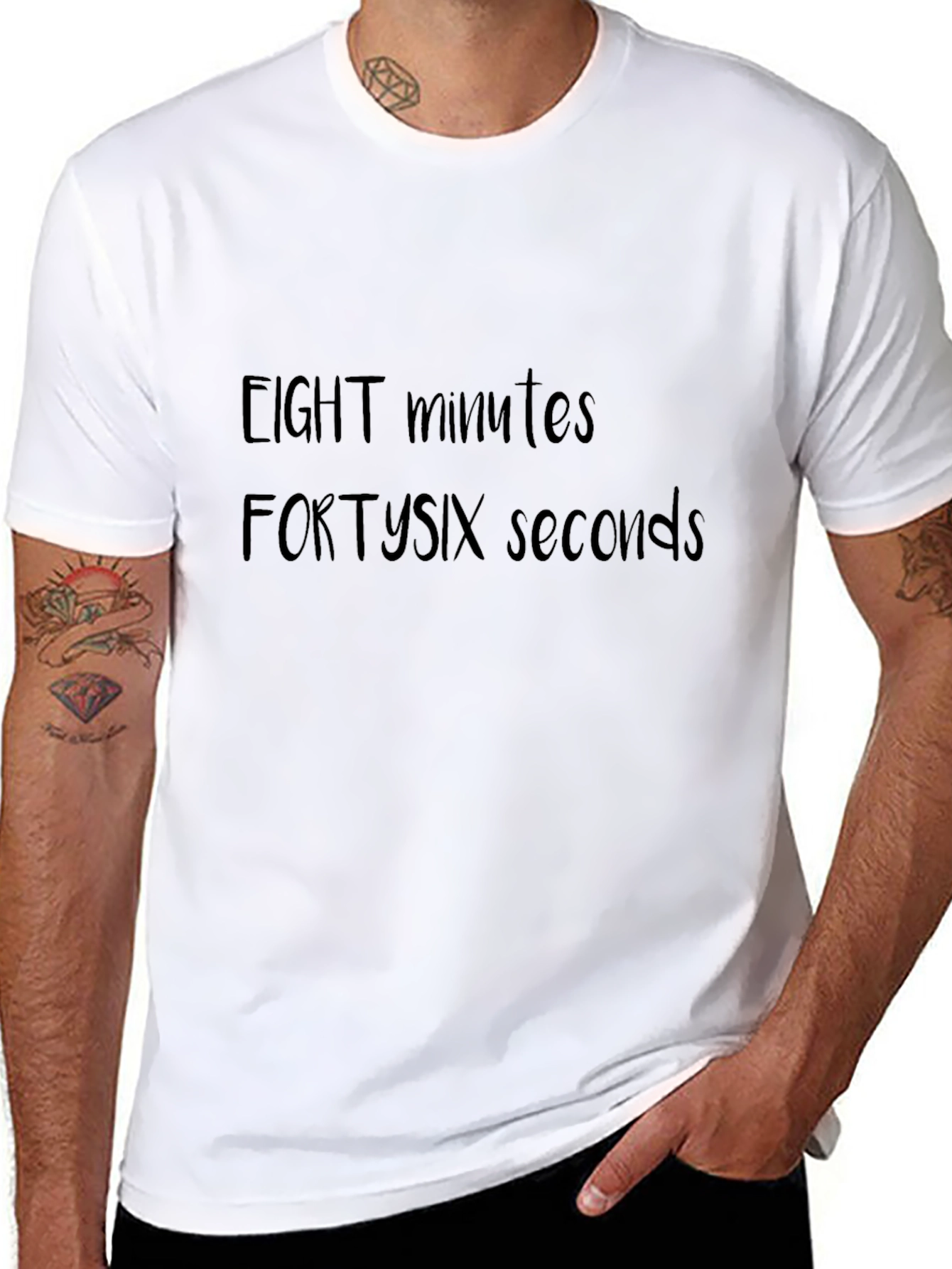 Black Eight Minutes Forty-Six Seconds Tee view 8
