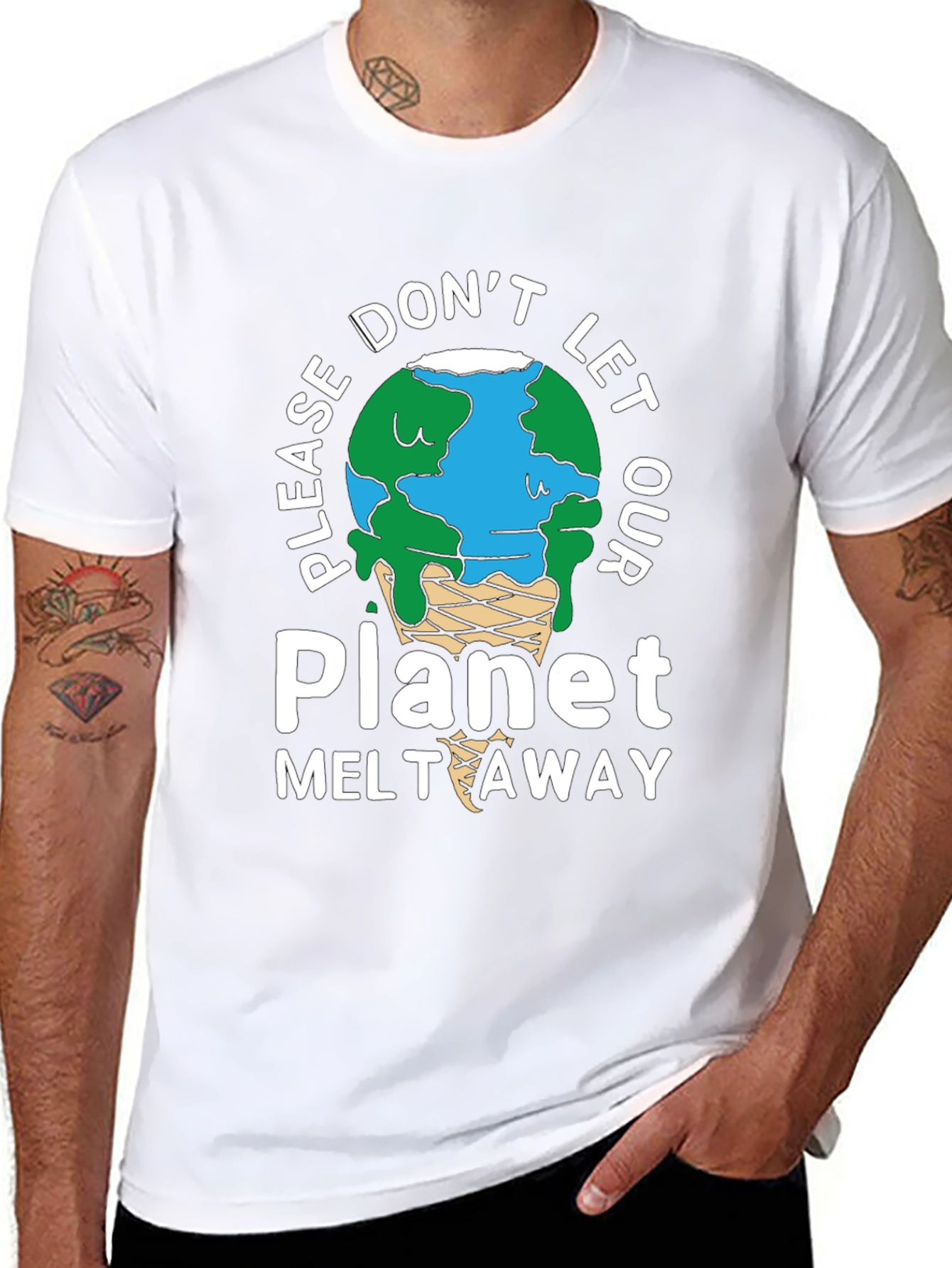 Black Planet Melt Away Graphic T-Shirt view 8