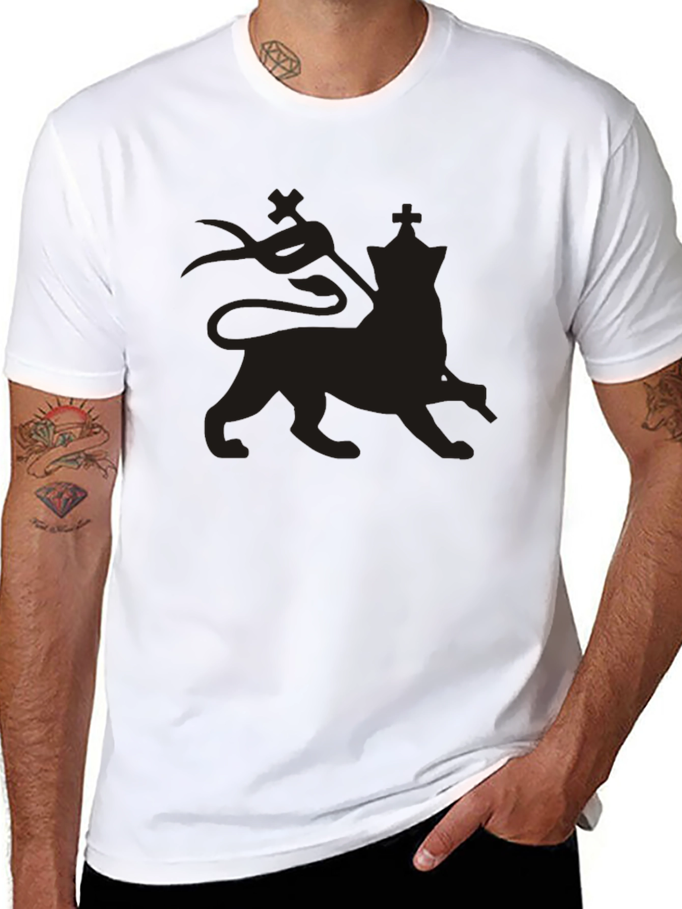 Black Black Lion T-Shirt - Reggae Inspired Style view 8