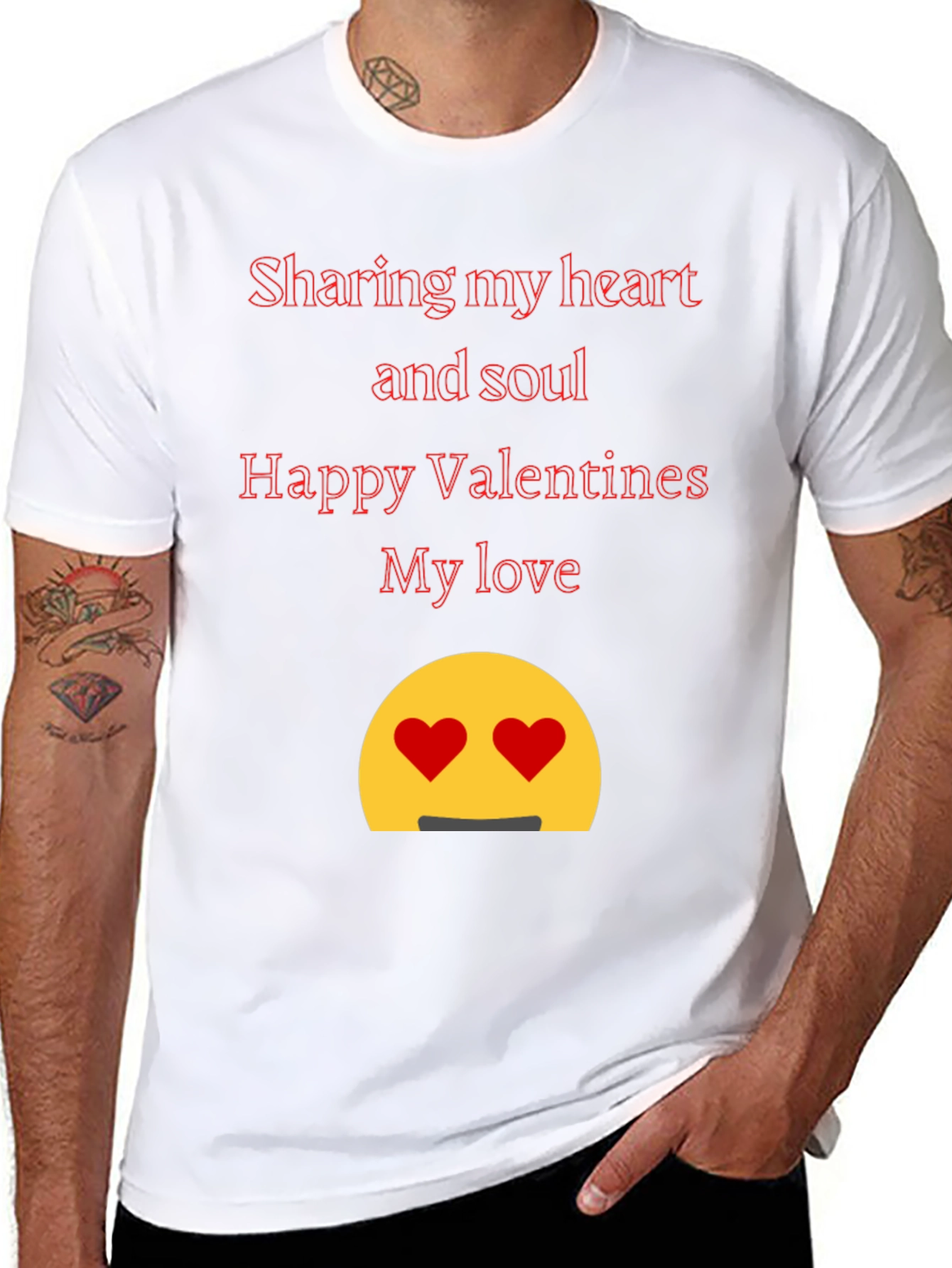 Black Valentine's Day Heart & Soul Black T-Shirt view 8