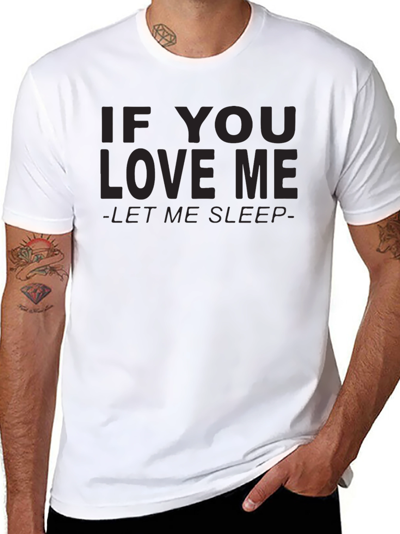 Black If You Love Me Let Me Sleep T-Shirt view 8