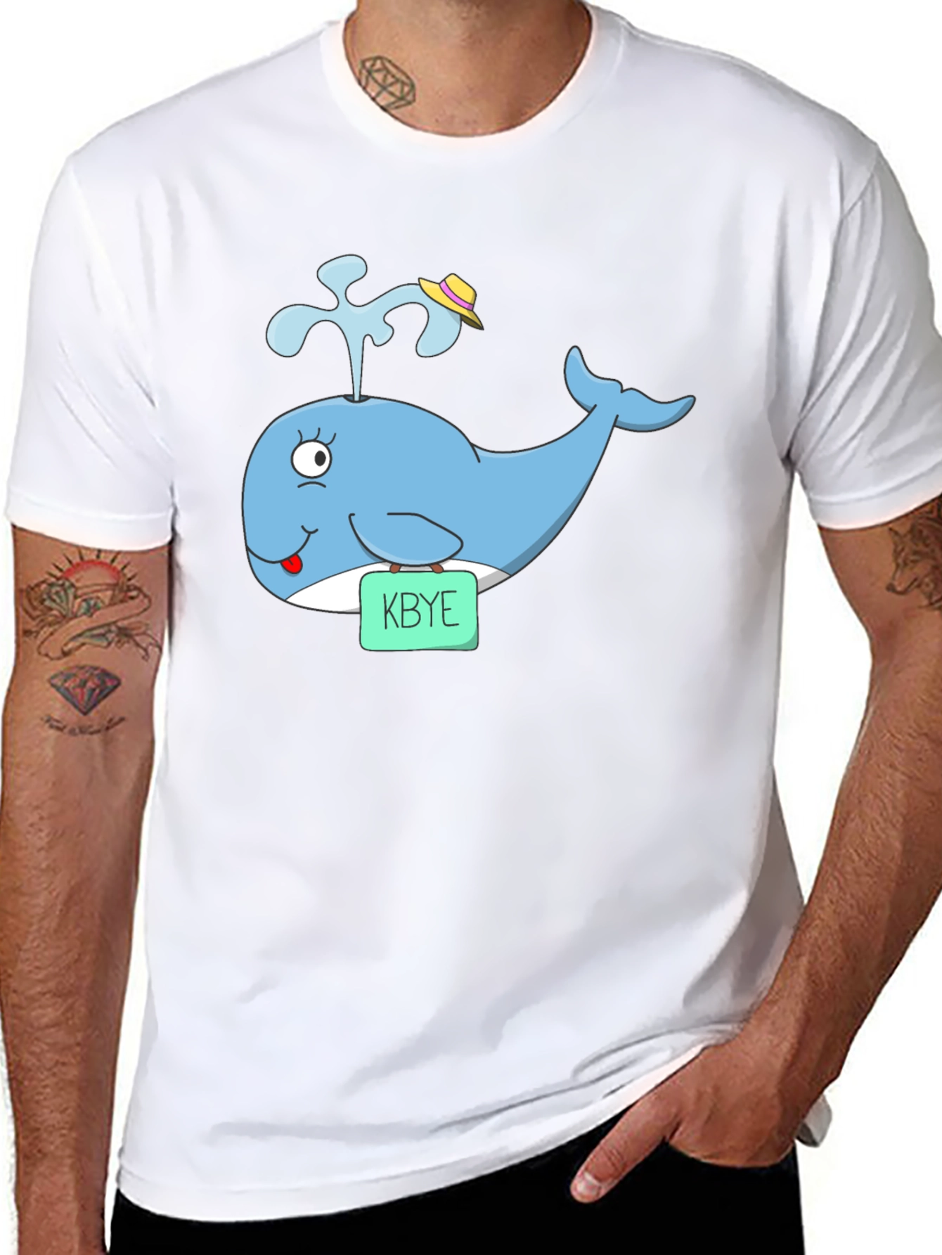 Black Whimsical Whale KBYE Graphic Tee view 8