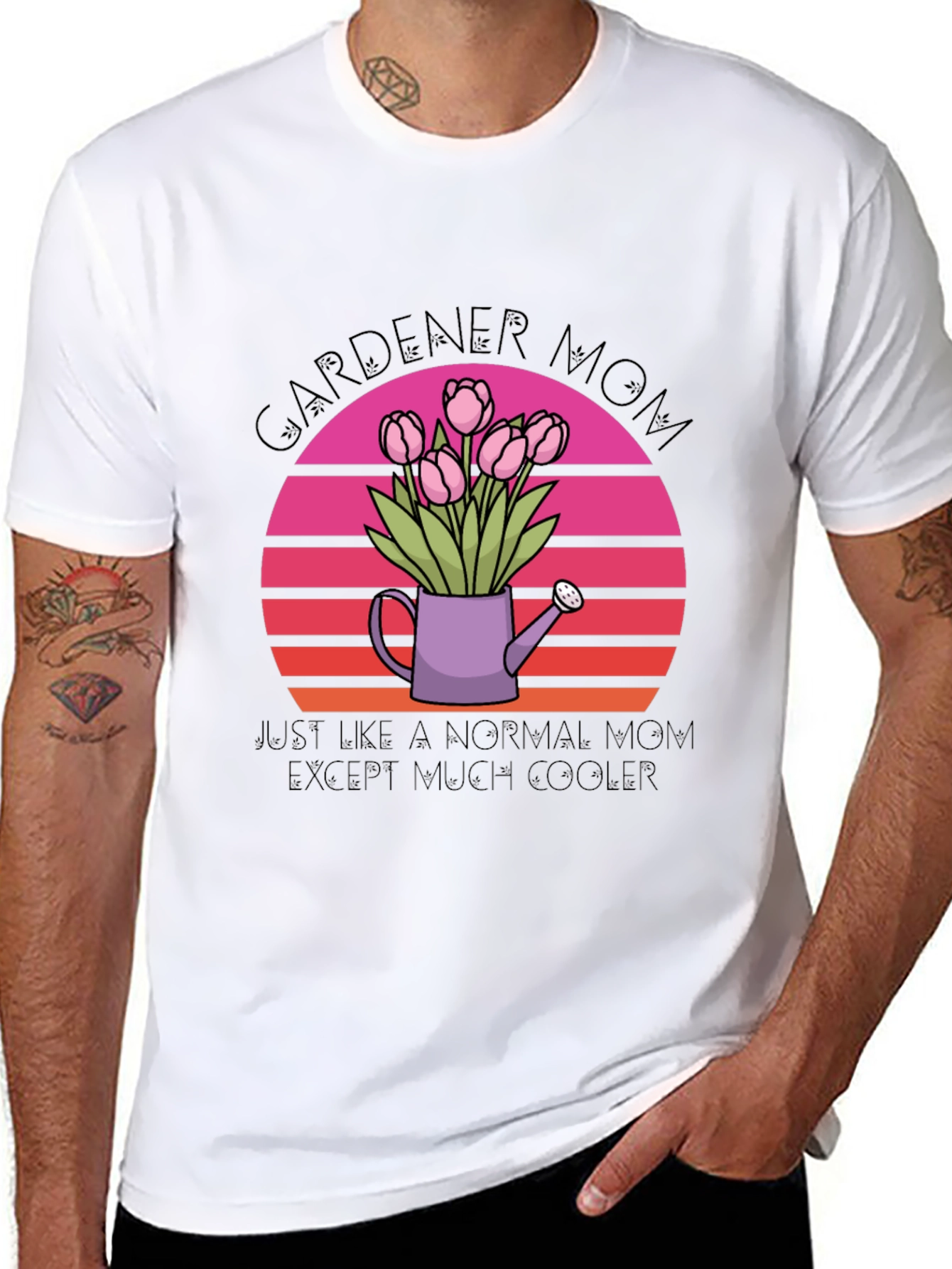 Black Gardener Mom T-Shirt - Unique Gift for Plant Loving Moms view 8