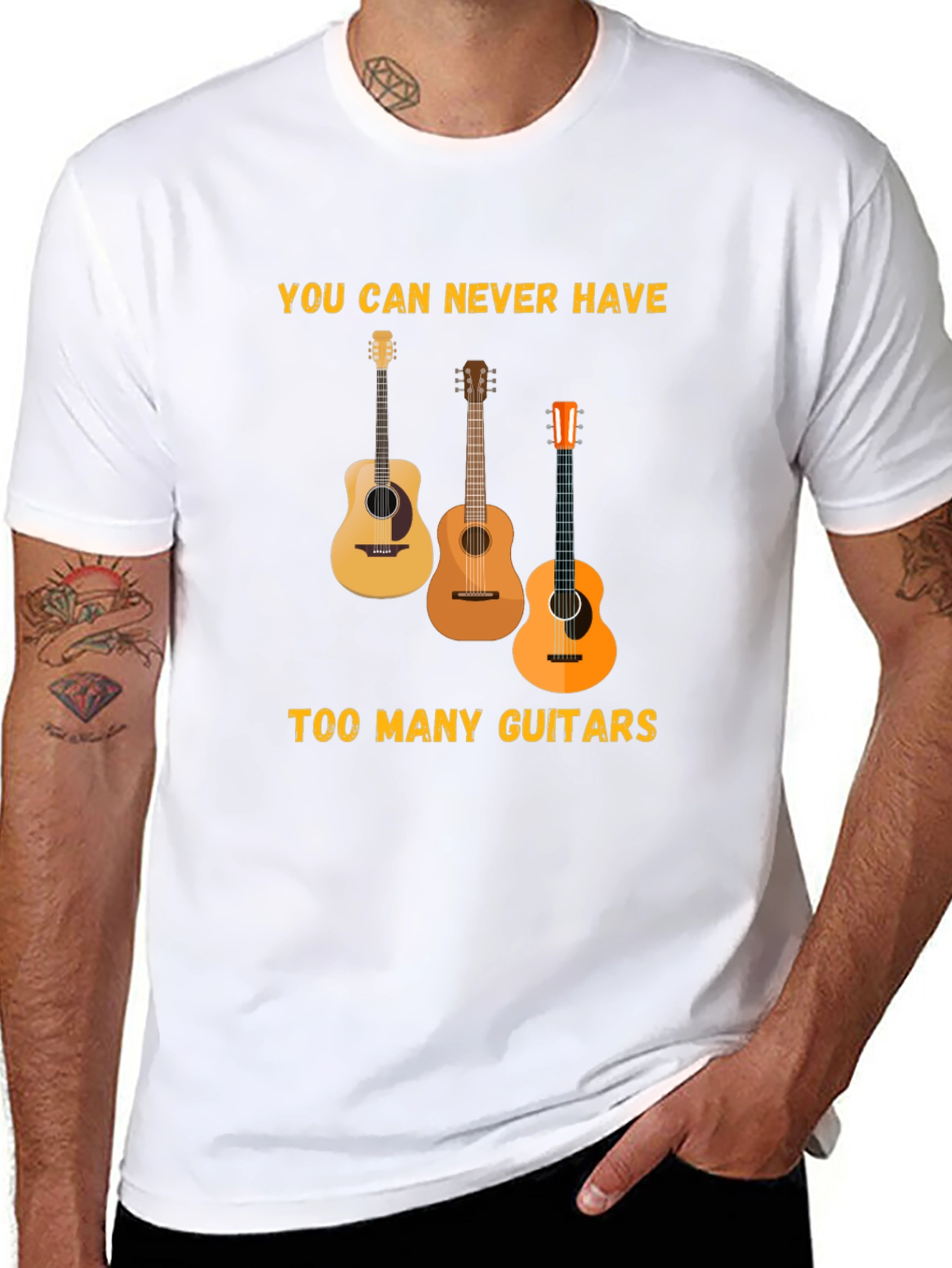Black Guitar Lover T-Shirt: You Can Never Have Too Many view 8