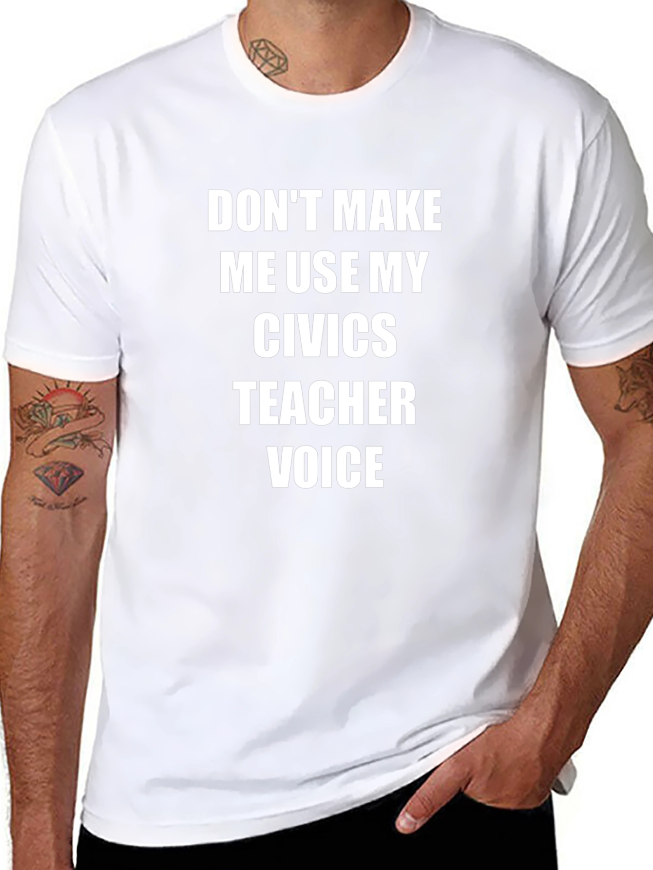 Black Civics Teacher Voice T-Shirt view 8
