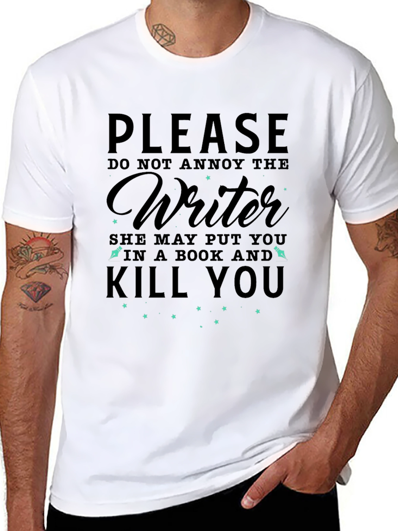 Black Writer Funny Novelist T-Shirt view 8
