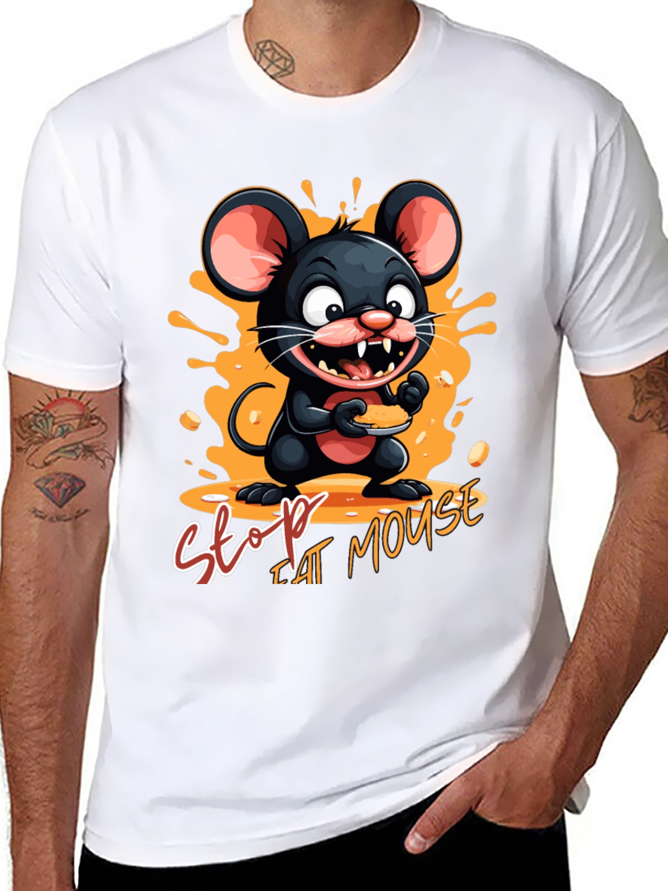 Black Stop That Mouse T-Shirt view 8