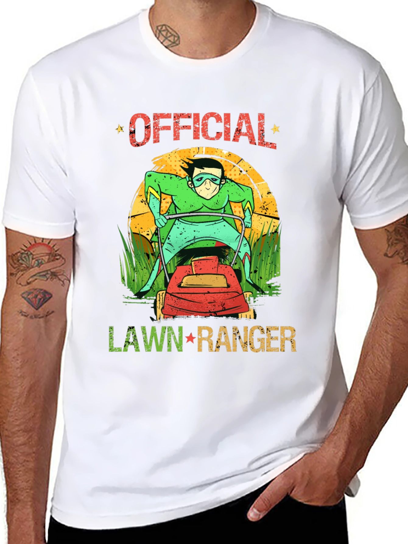 Black Official Lawn Ranger Graphic T-Shirt view 8