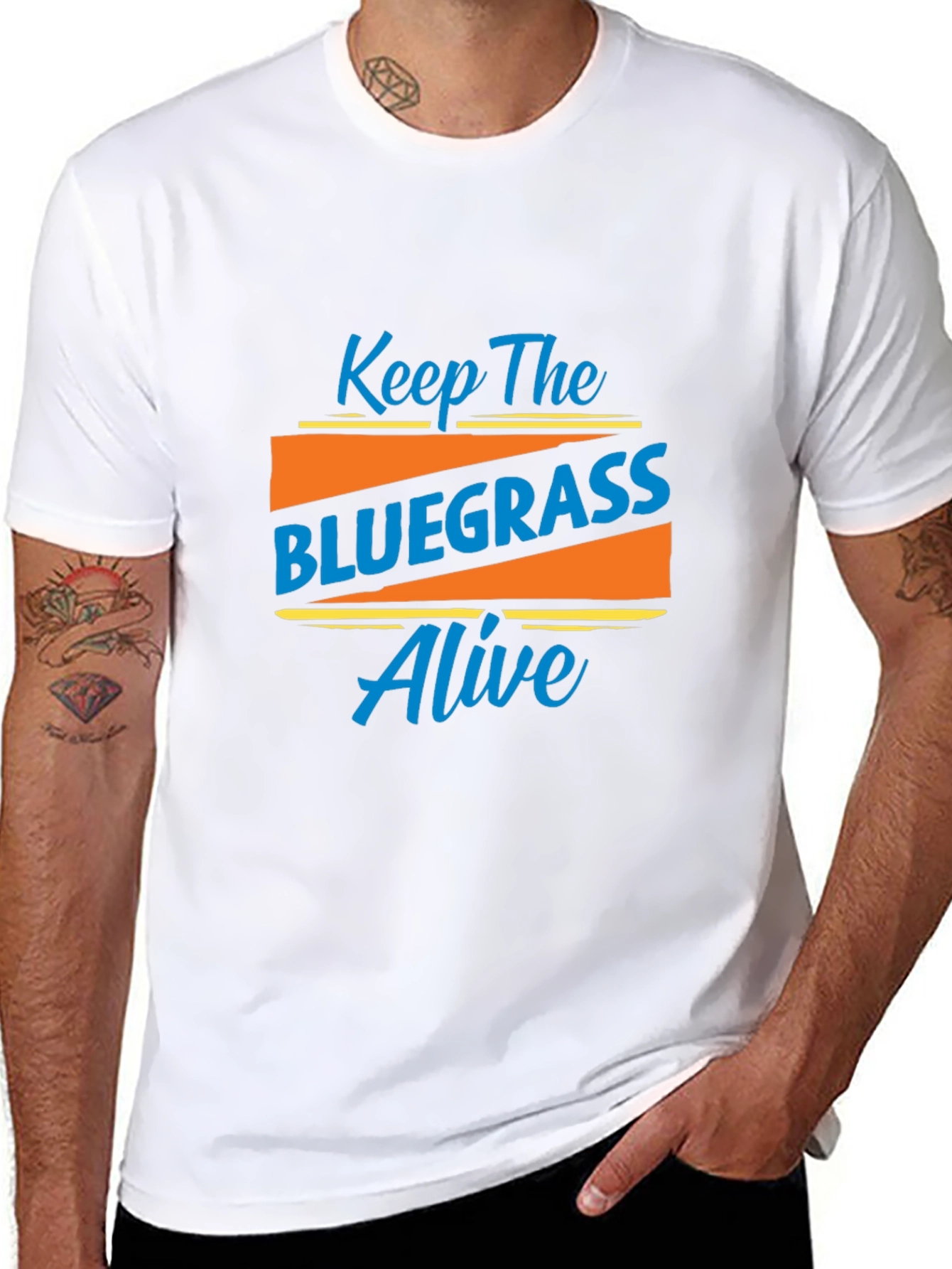 Black Keep The Bluegrass Alive Black T-Shirt view 8