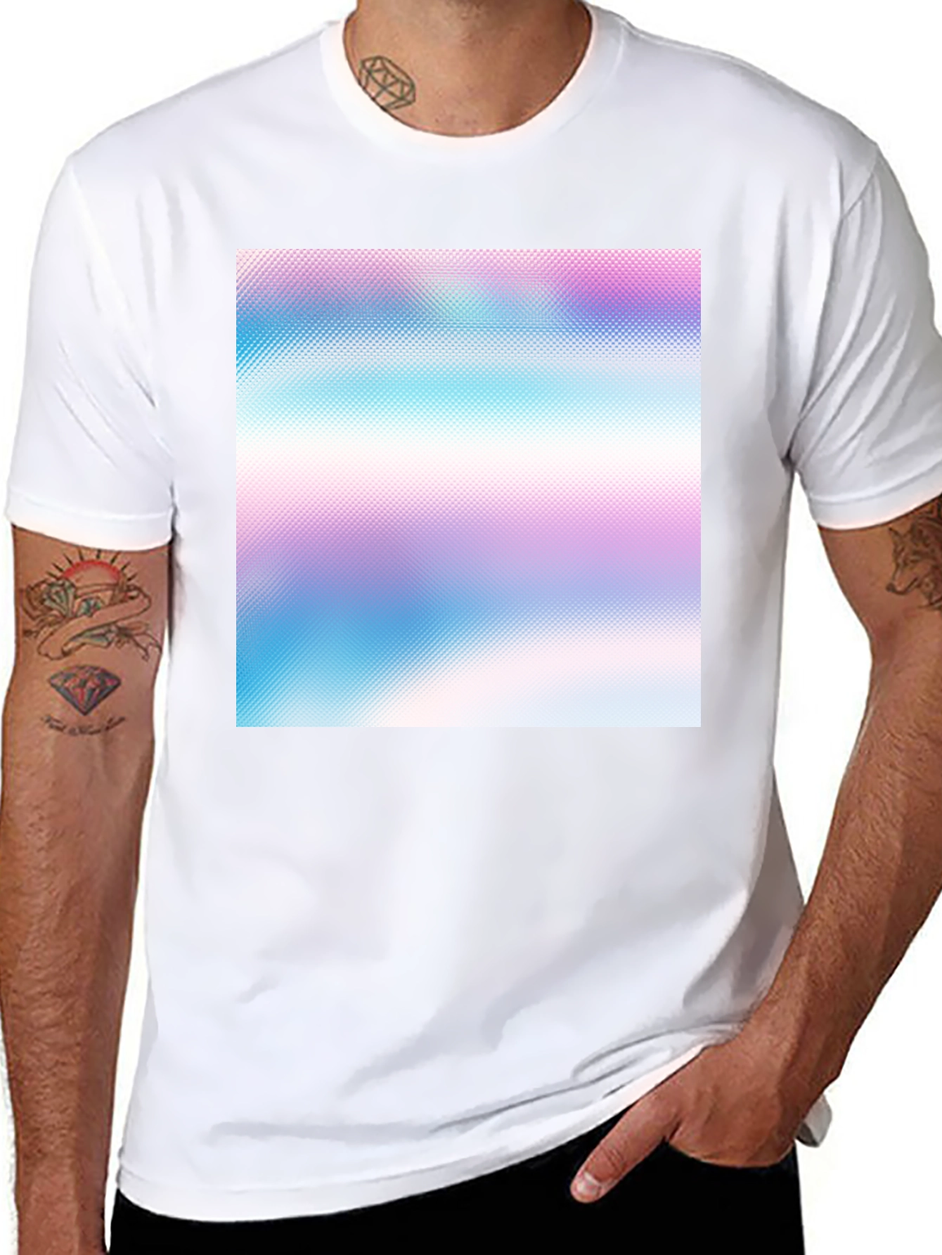 Black Vaporwave Gradient T-Shirt - Stylish Comfort view 8