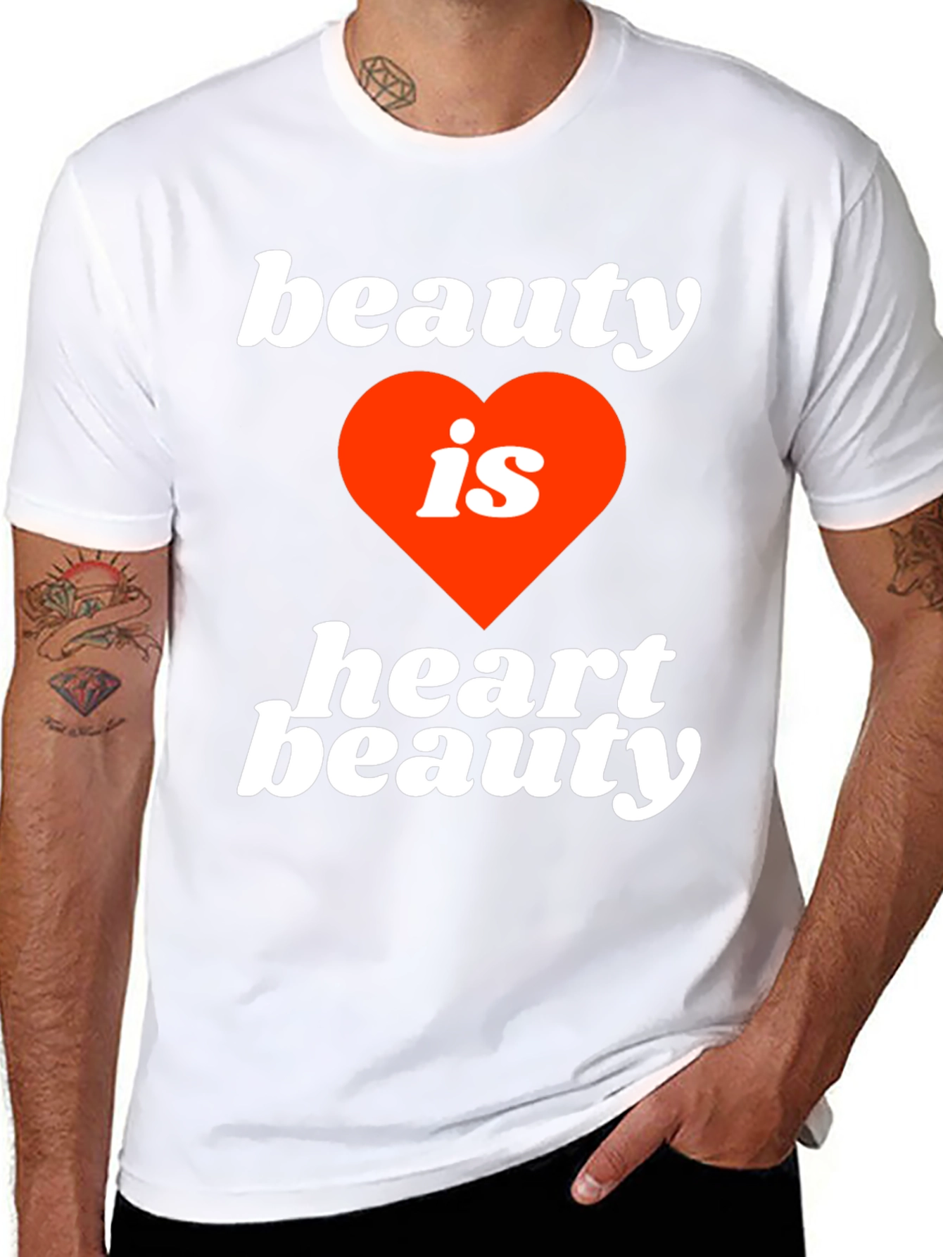 Black Beauty is Heart Beauty Graphic Tee - Soft Cotton Blend view 8