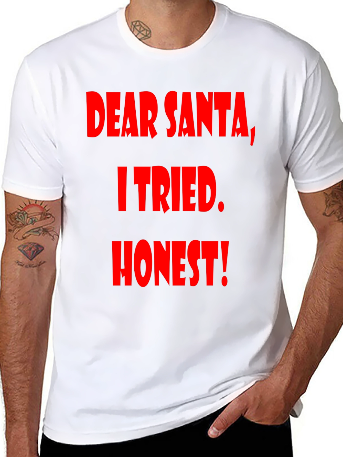 Dear Santa I Tried Honest! Graphic Tee - 8