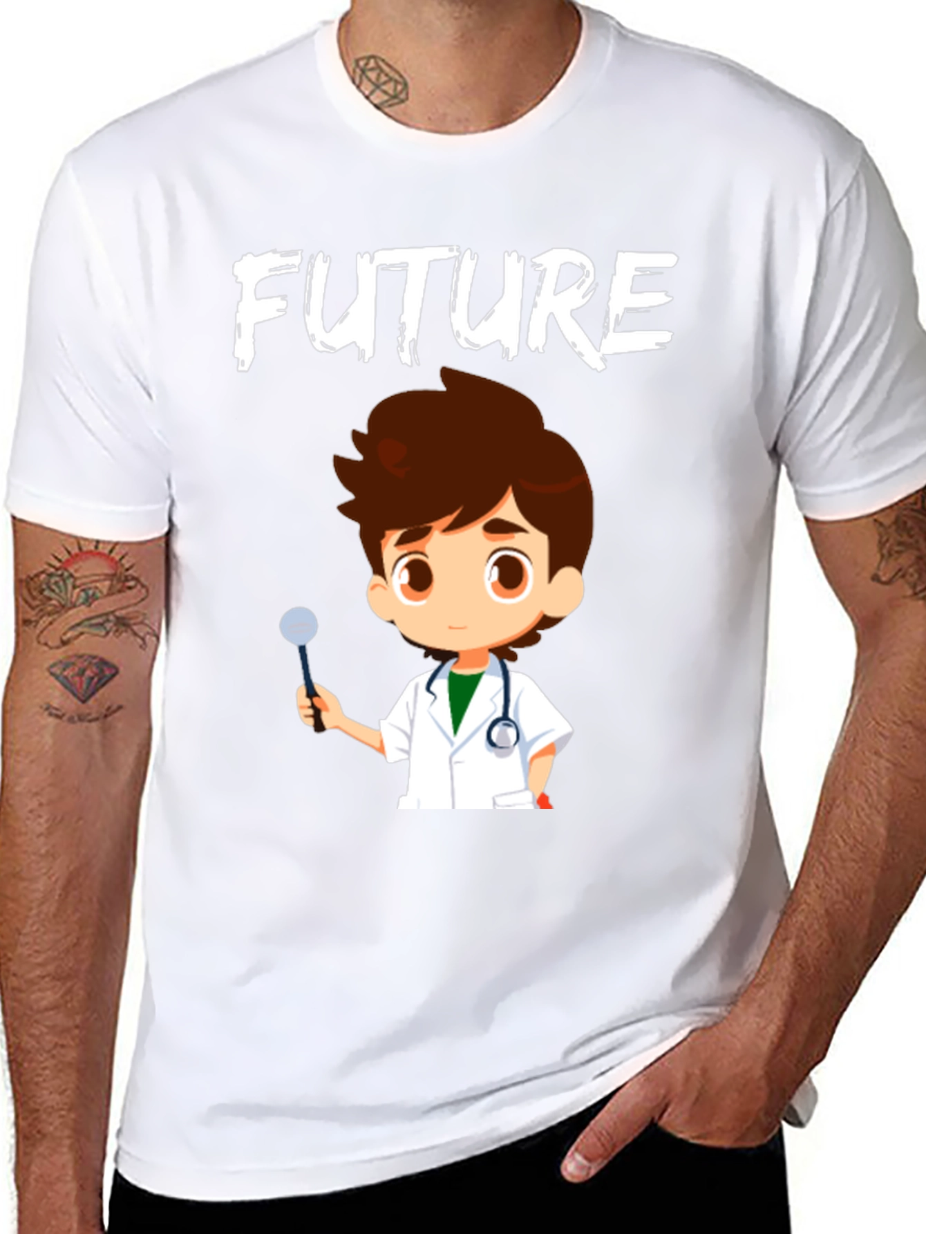 Black Future Dentist T-Shirt - Cute Cartoon Graphic view 8