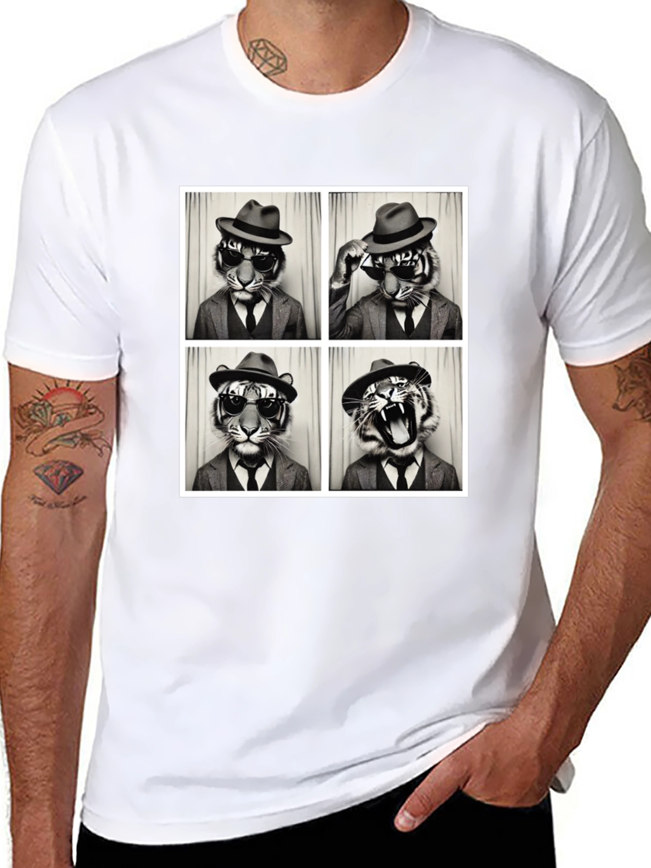 Tiger Fedora Photo Booth T-Shirt - 8