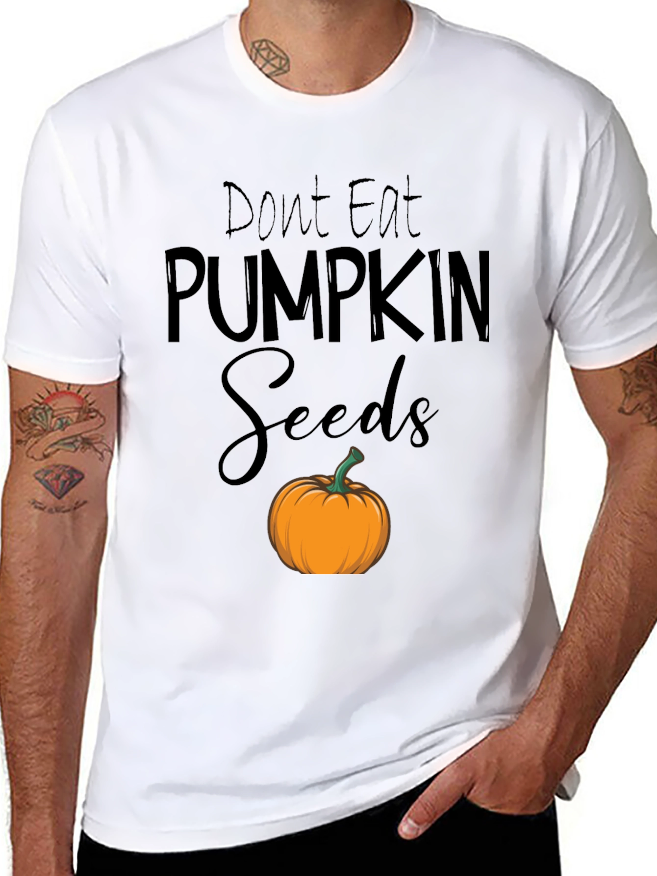 Black Don't Eat Pumpkin Seeds T-Shirt view 8