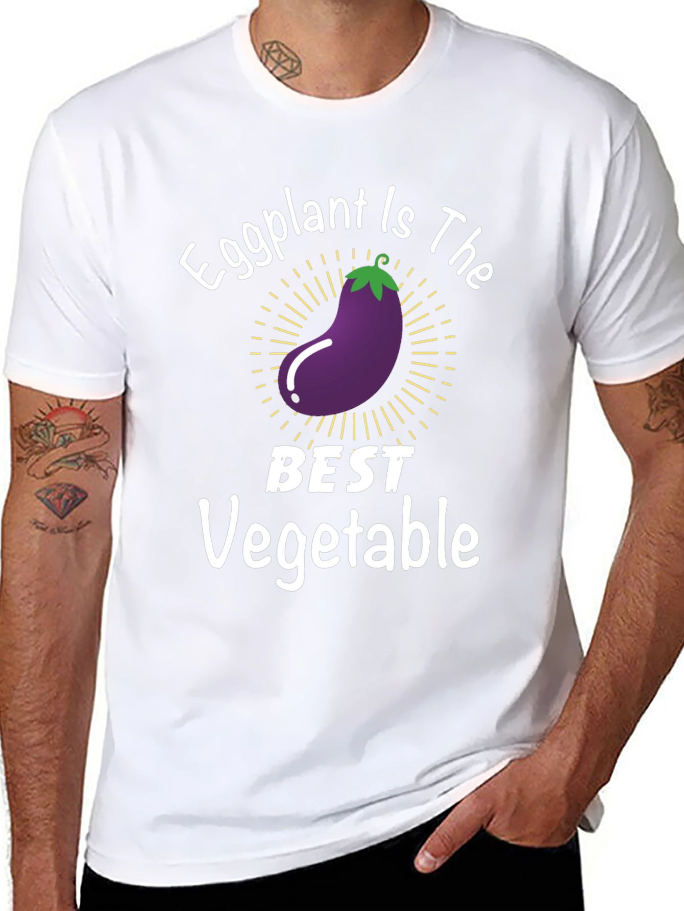 Black Eggplant is the Best Vegetable Graphic Tee view 8