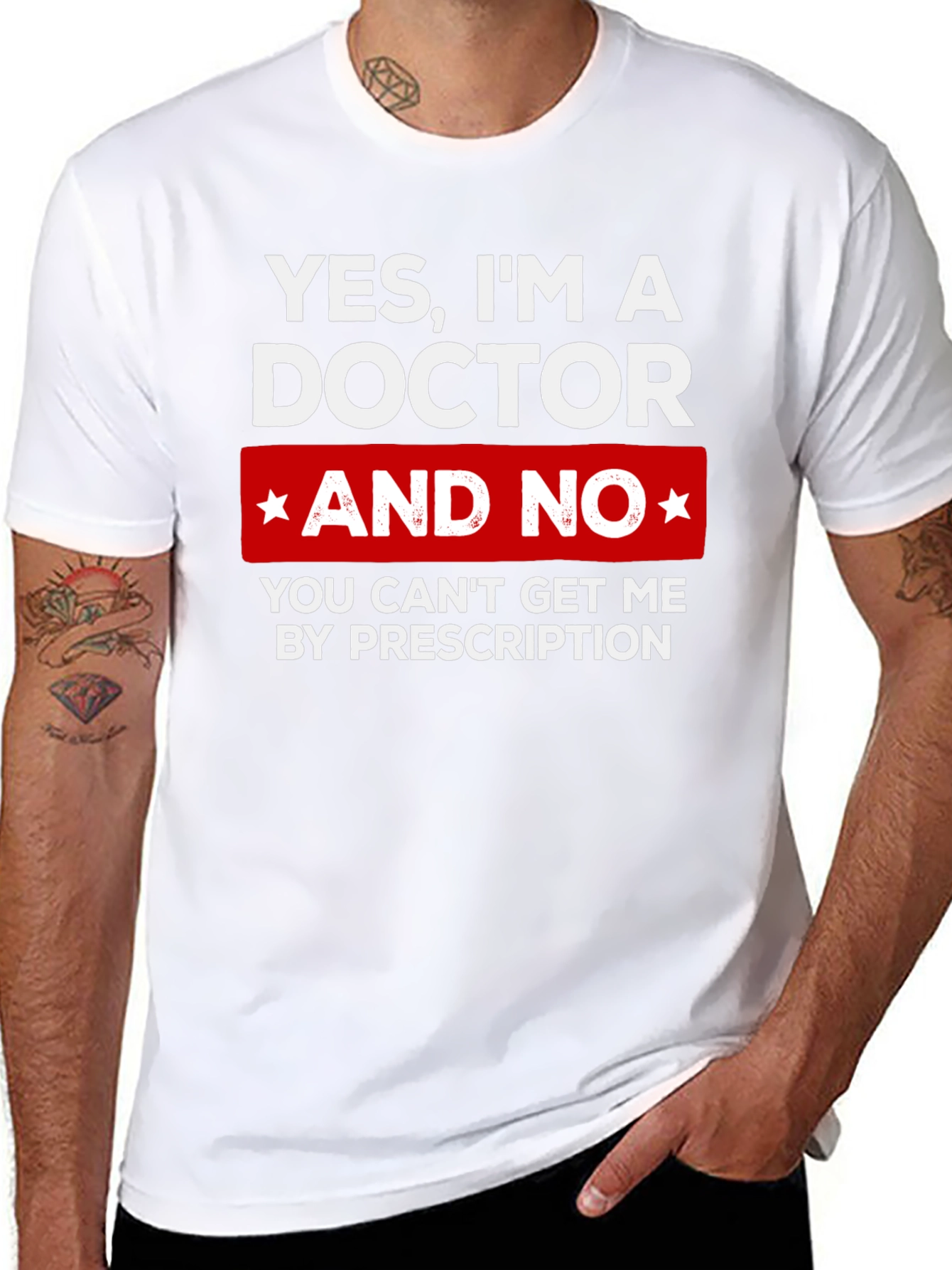 Black Doctor Funny Graphic T-Shirt - Prescription Humor view 8