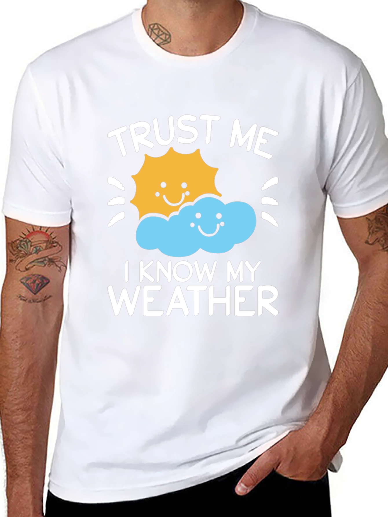 Black Trust Me, I Know My Weather Graphic Tee view 8