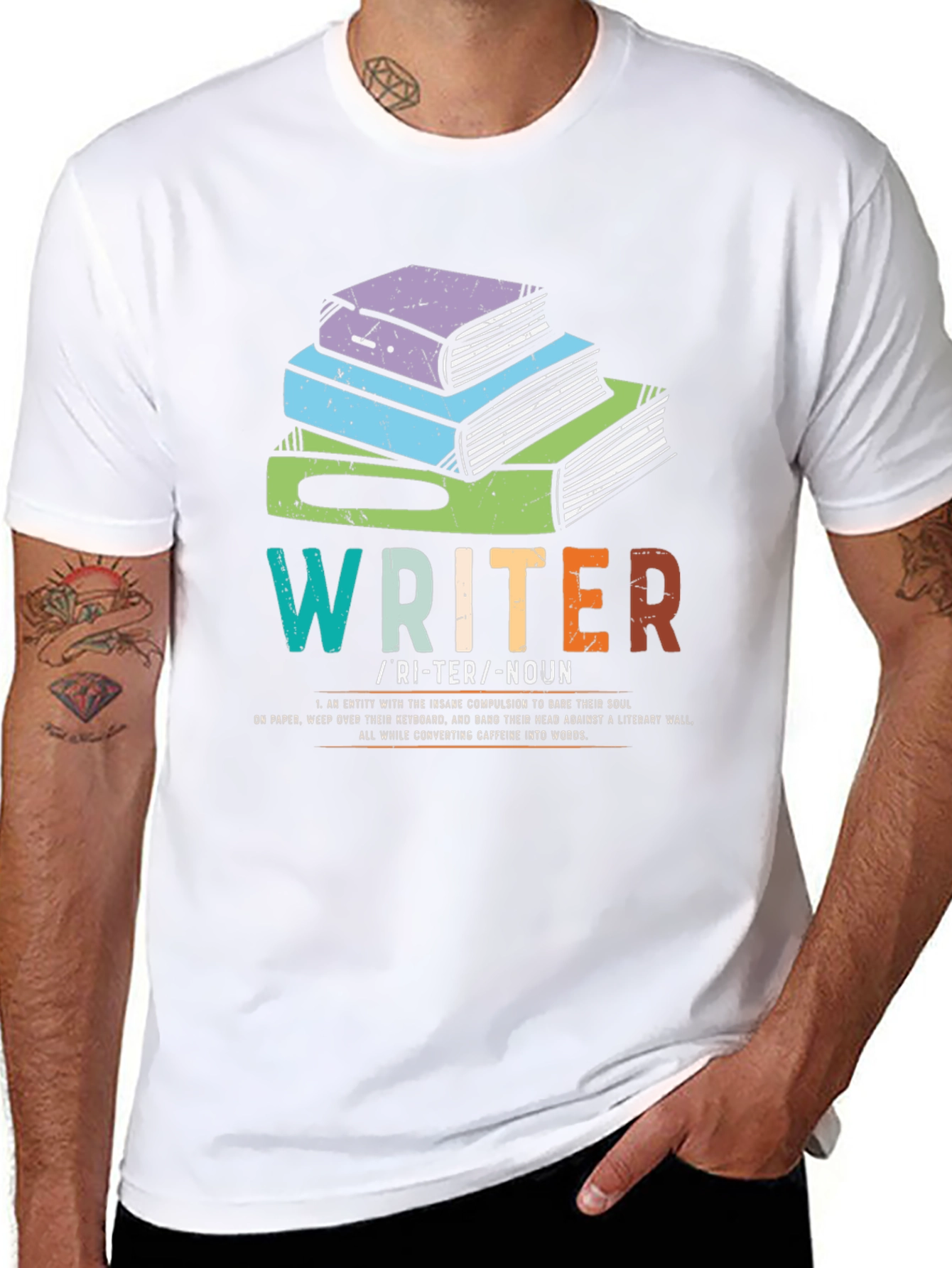Black Writer Definition T-Shirt - Book Lover Apparel view 8