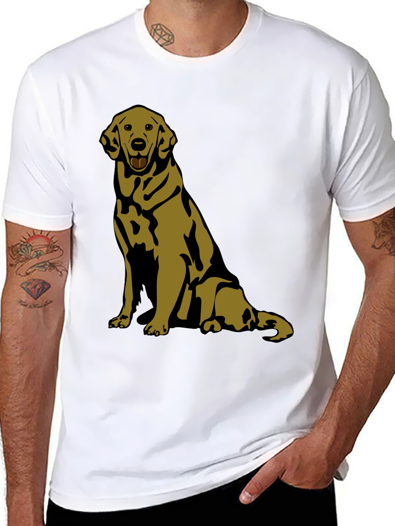 Black Dog Graphic Tee - Labrador Retriever Design view 8
