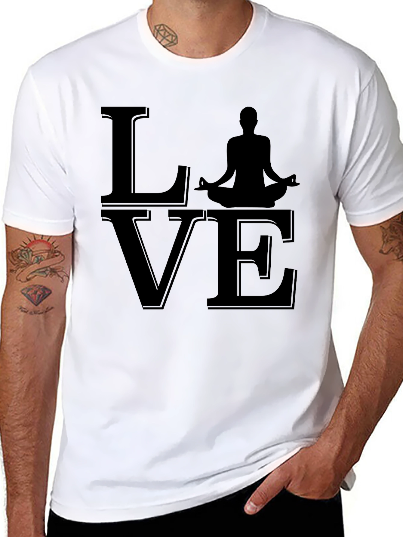 Black Yoga Love T-Shirt view 8