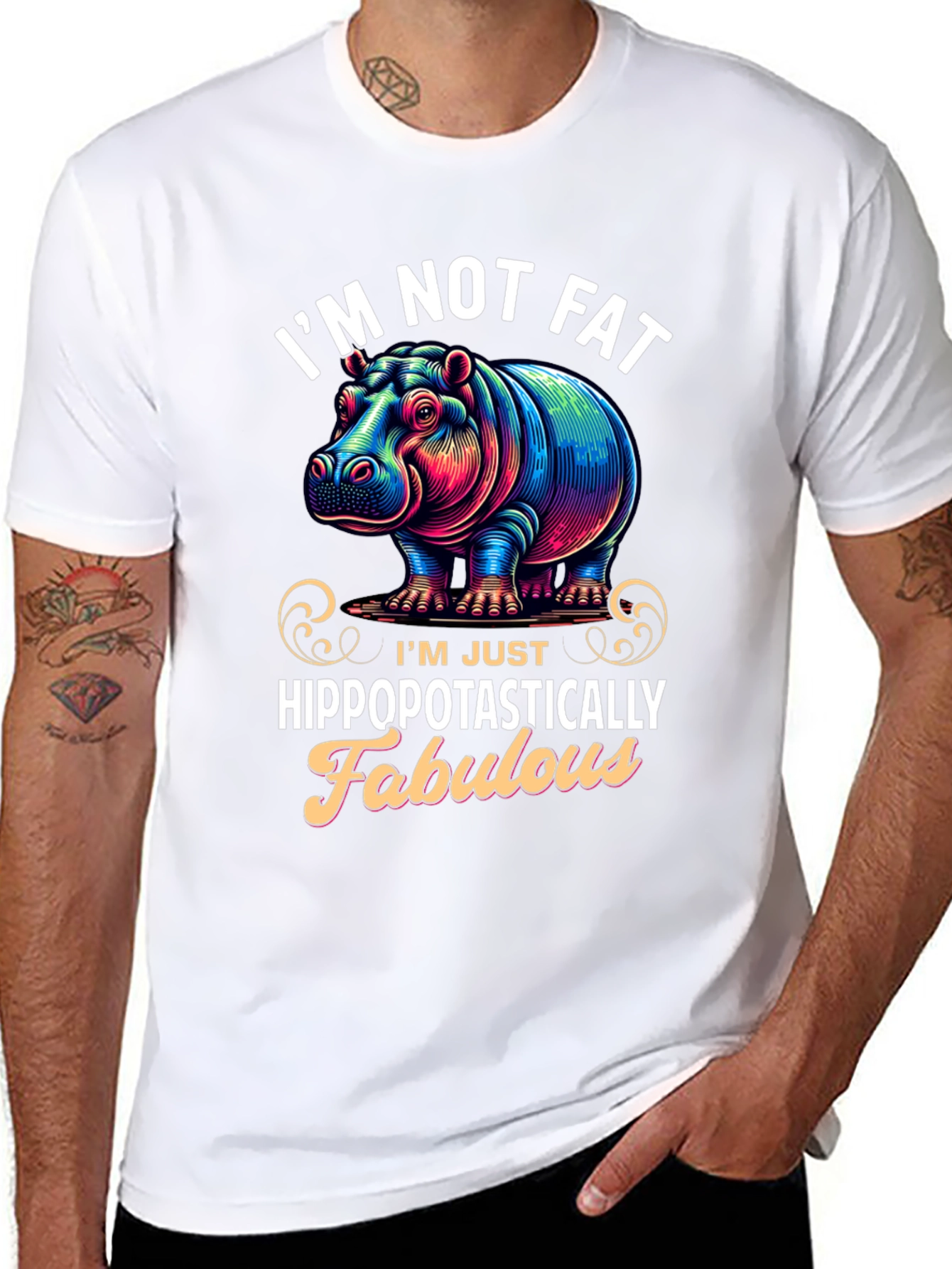 Black Hippo Fabulous Graphic Tee - Trendy Casual Style view 8