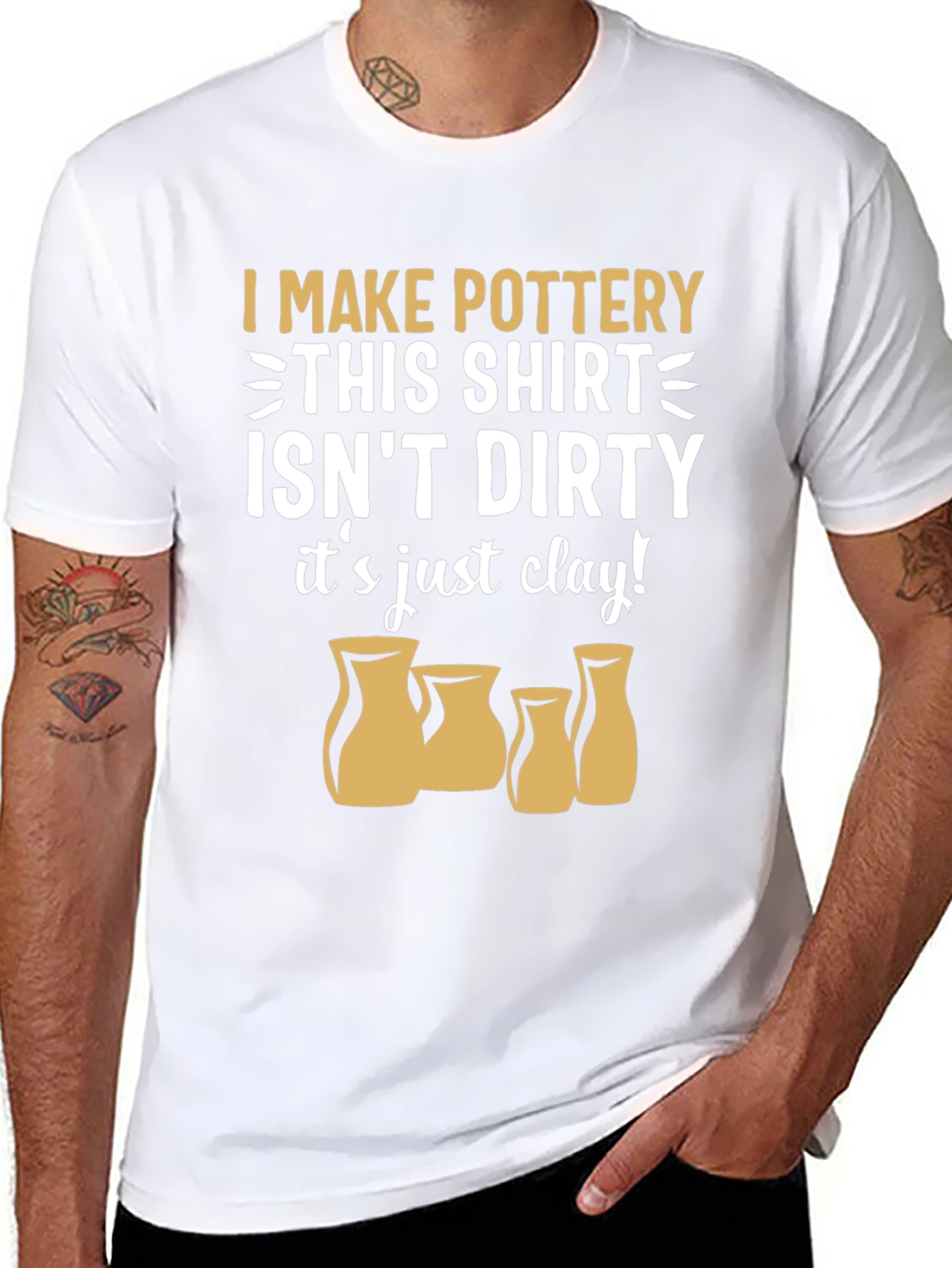 Pottery Lover T-Shirt - "It's Just Clay!" - 8