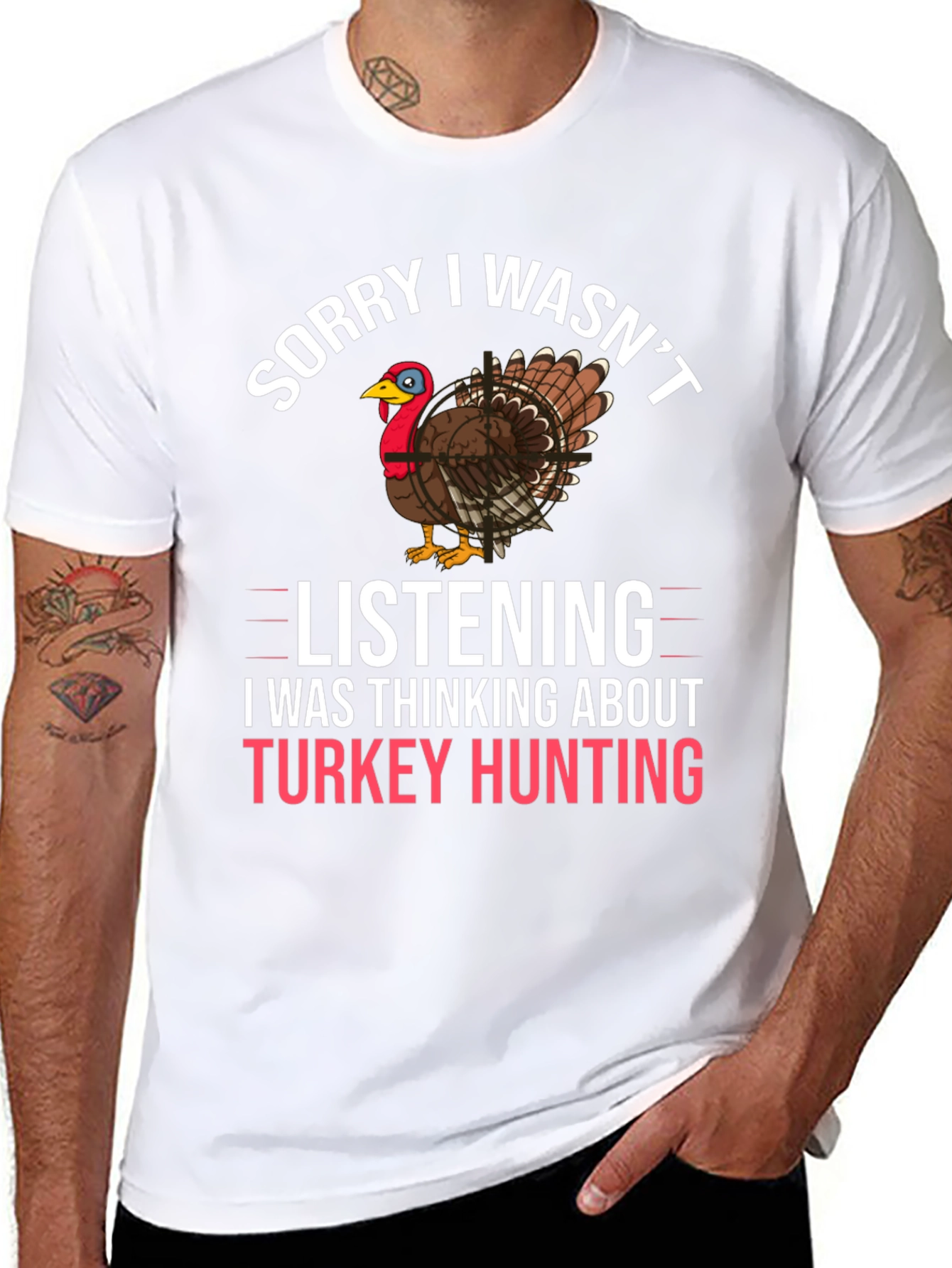 Black Turkey Hunting Graphic T-Shirt view 8