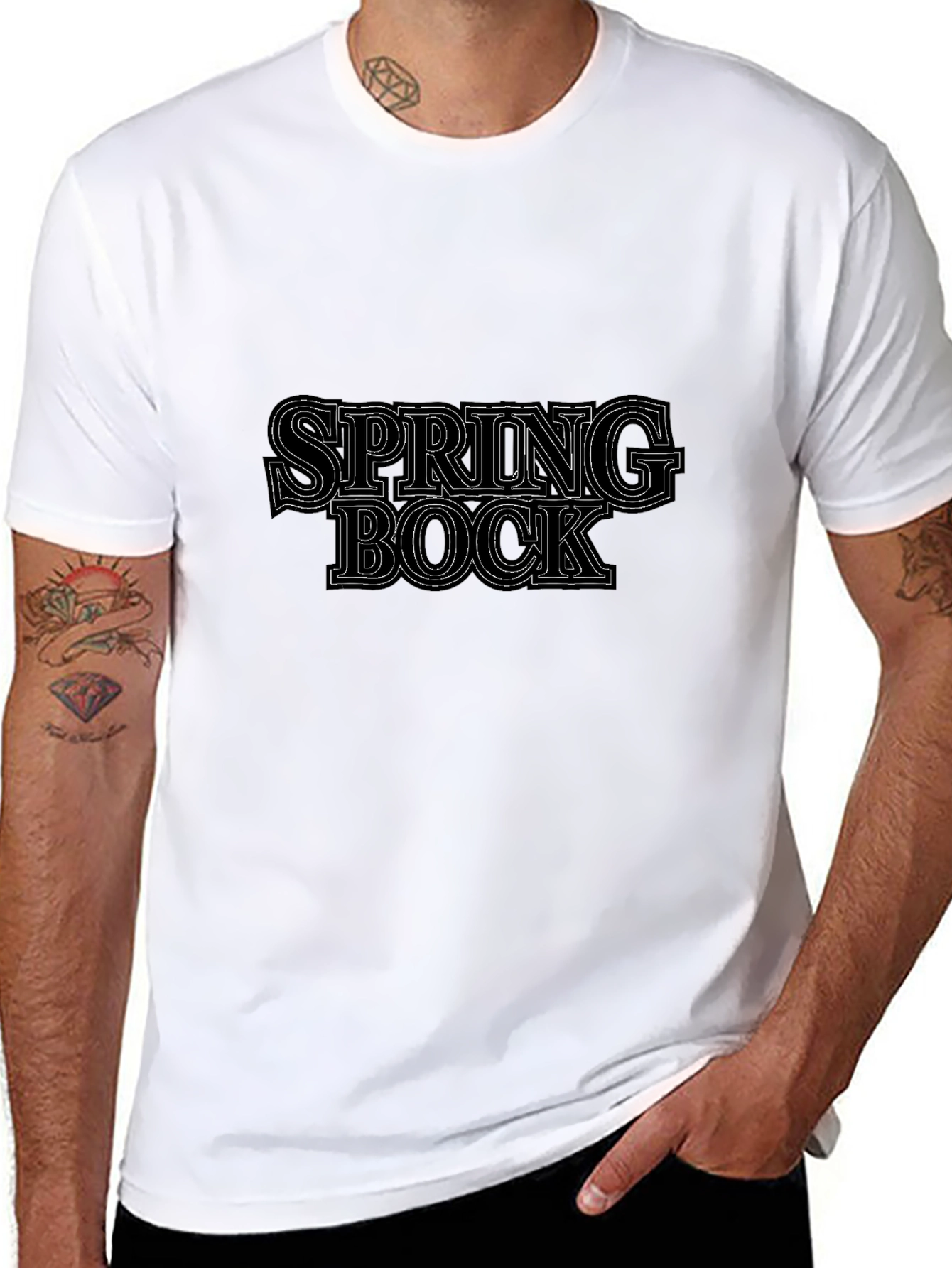 Black Spring Bock Graphic T-Shirt - Retro Style view 8