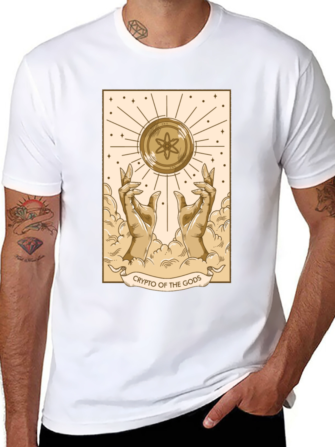 Black Crypto of the Gods T-Shirt - Atomic Design view 8