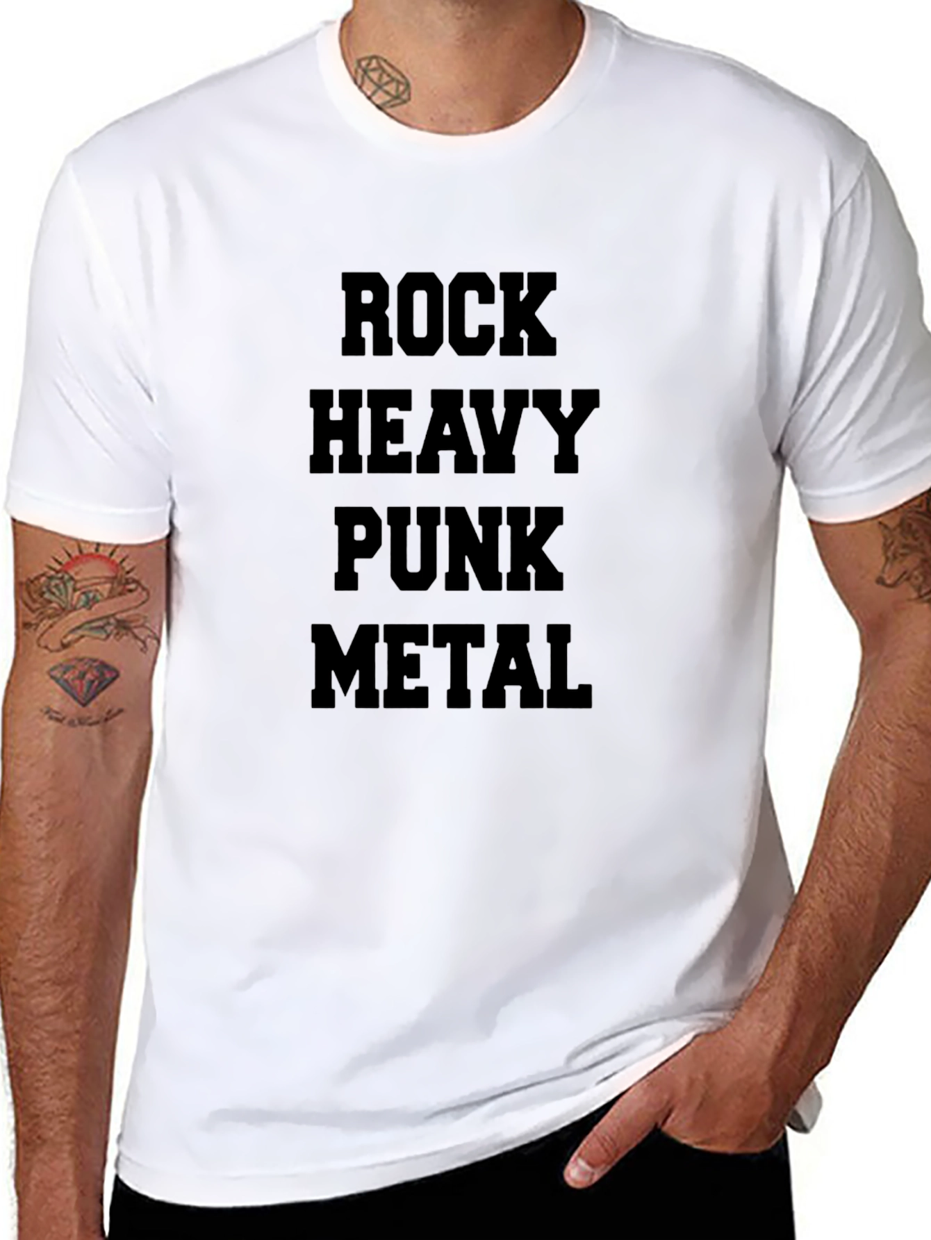 Black Rock Heavy Punk Metal Black T-Shirt view 8