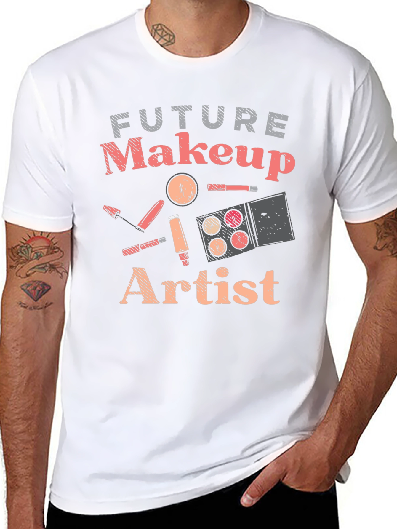 Black Future Makeup Artist T-Shirt - Stylish Gift for Aspiring MUA view 8