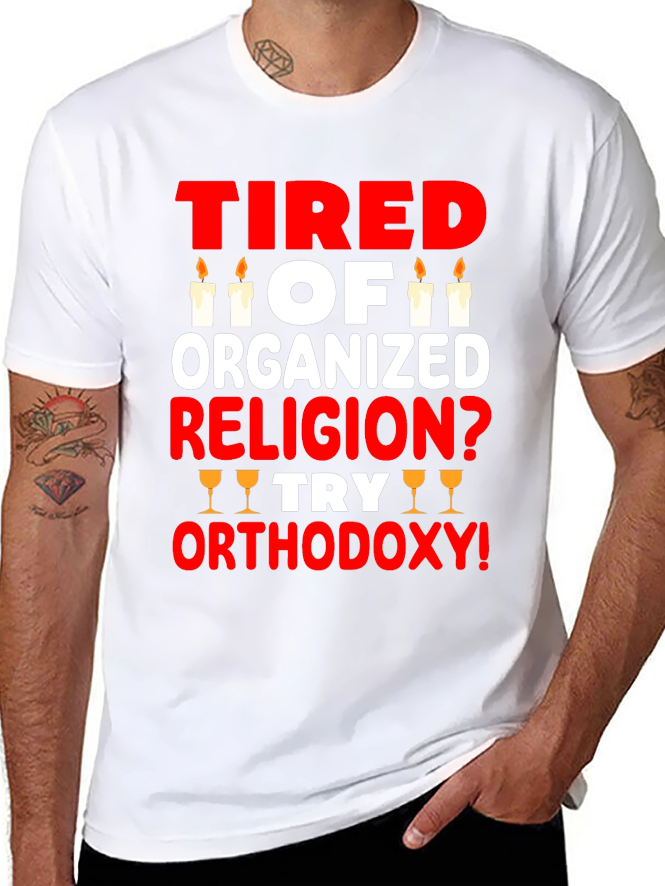 Black Tired of Religion T-Shirt view 8