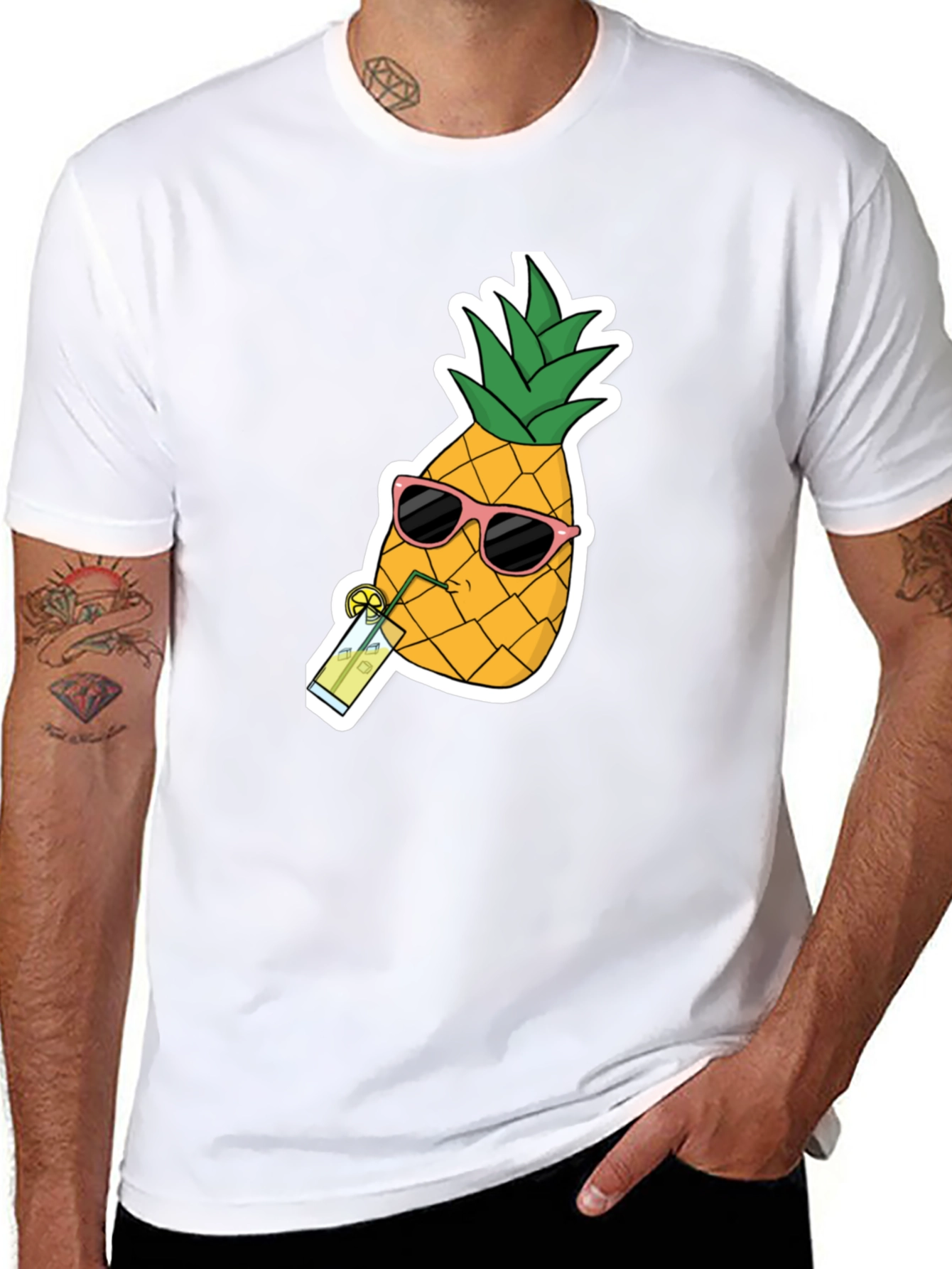Black Pineapple Sunglasses T-Shirt - Cool Summer Tee view 8