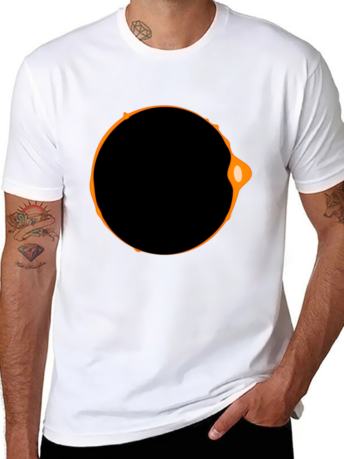Black Eclipse Graphic Black T-Shirt view 8