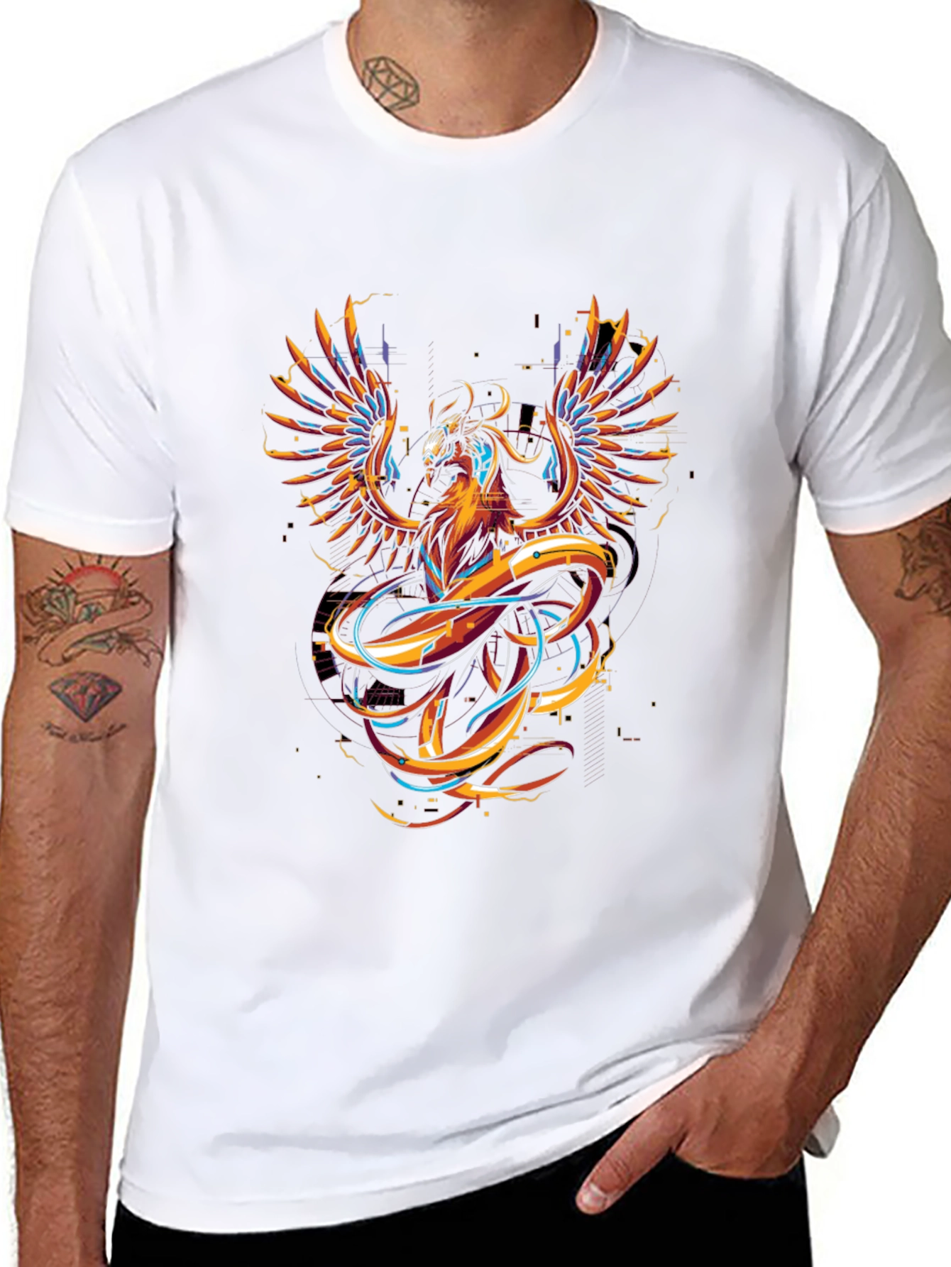Black Phoenix Graphic Black T-Shirt view 8