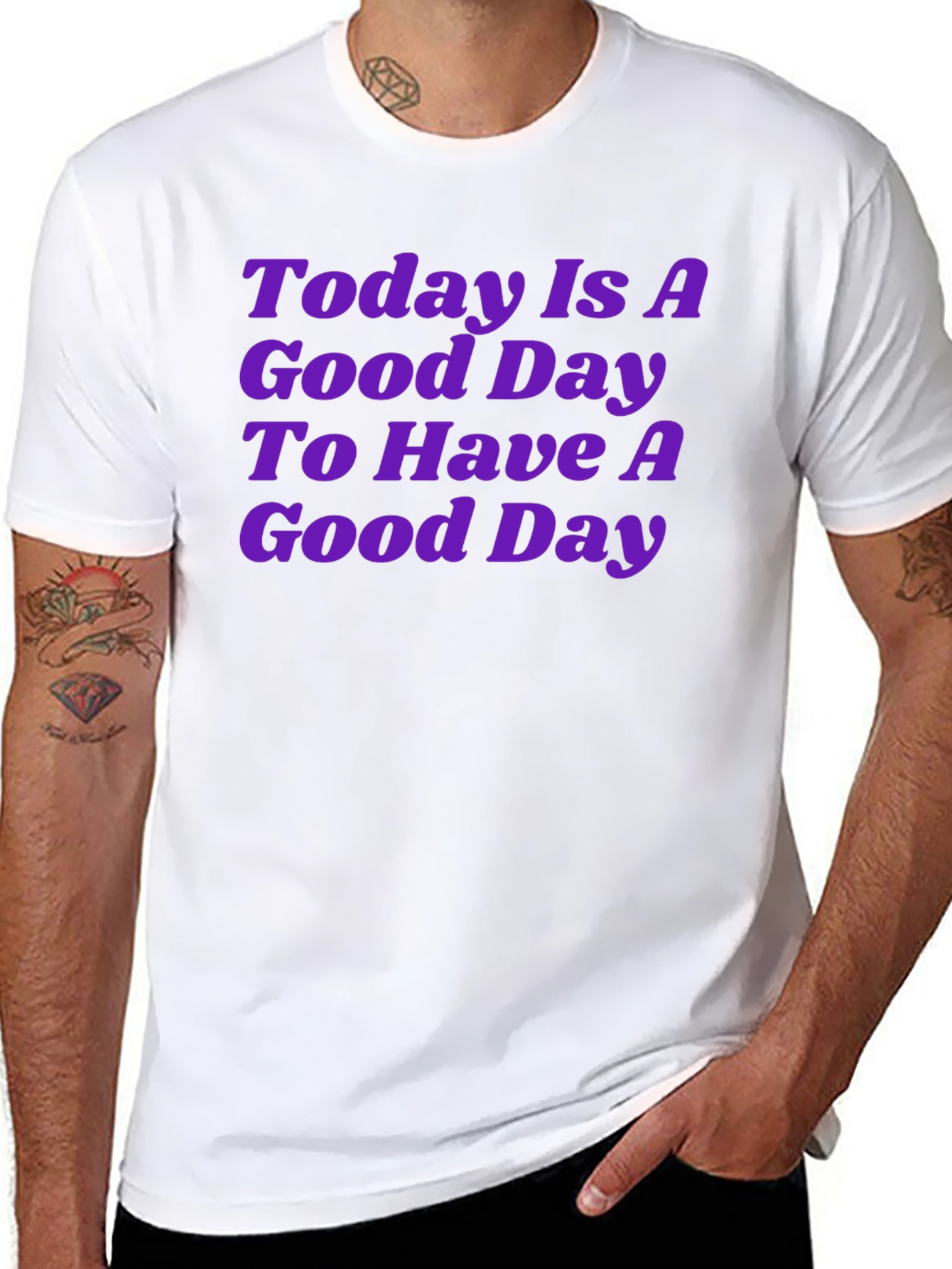 Black Good Day Graphic Tee - Black view 8