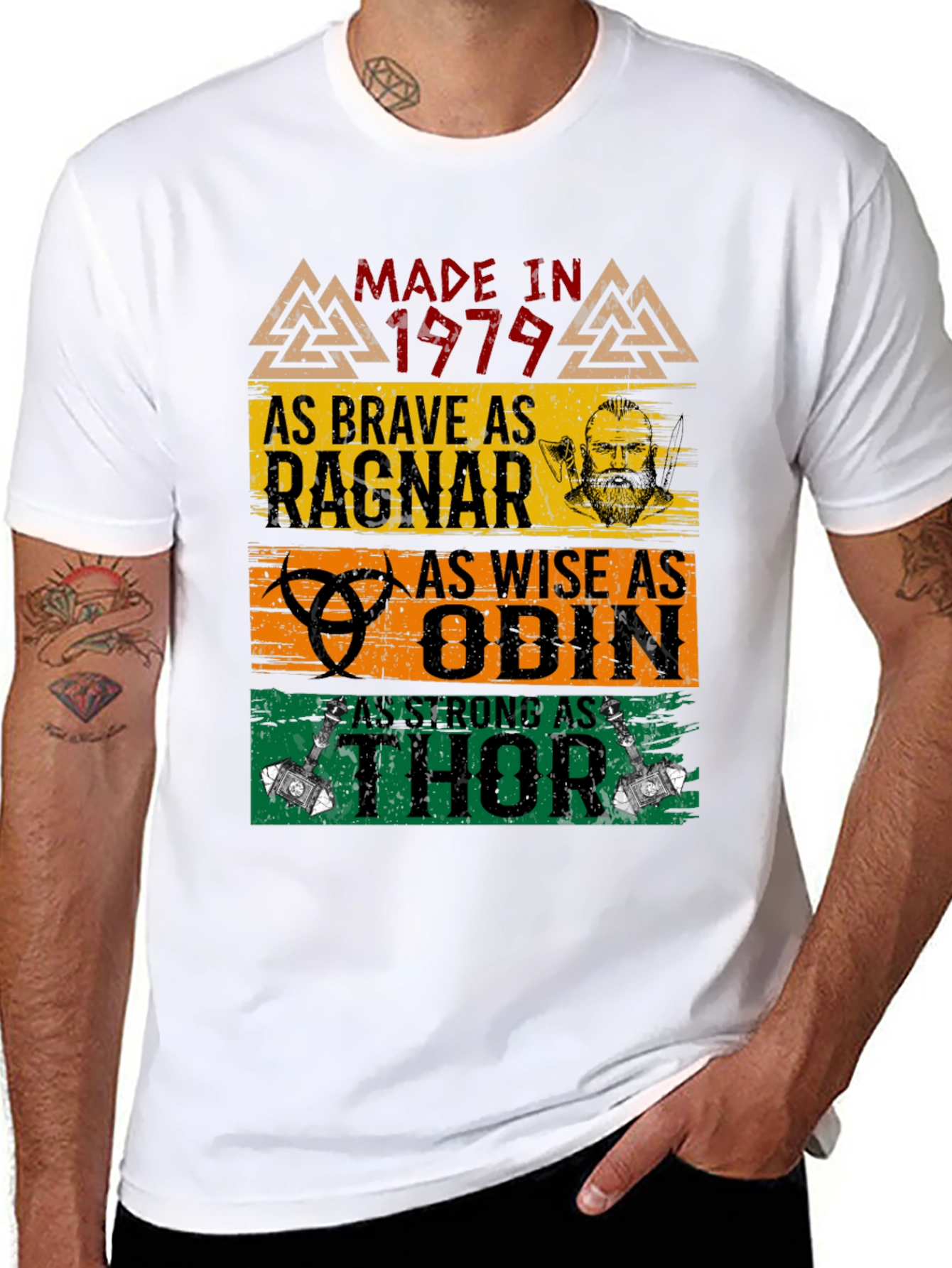 Black Made in 1979 Viking T-Shirt Ragnar Odin Thor view 8