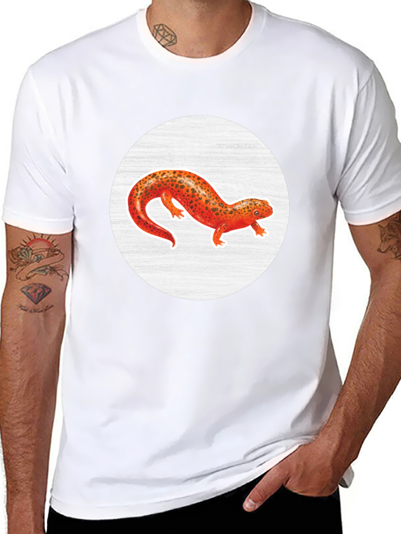 Black Salamander Graphic T-Shirt - Unique Design view 8