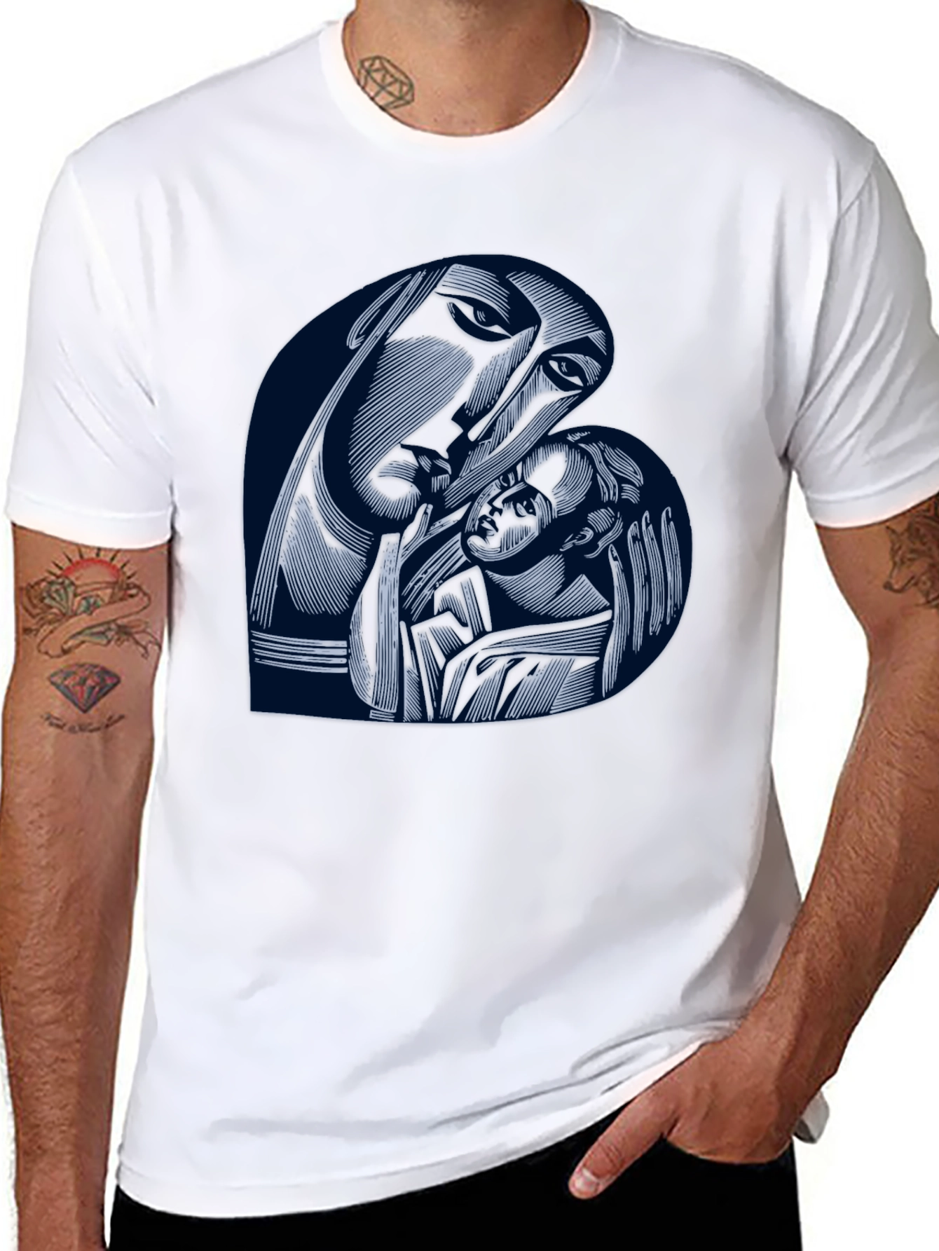 Black Madonna and Child Graphic T-Shirt view 8