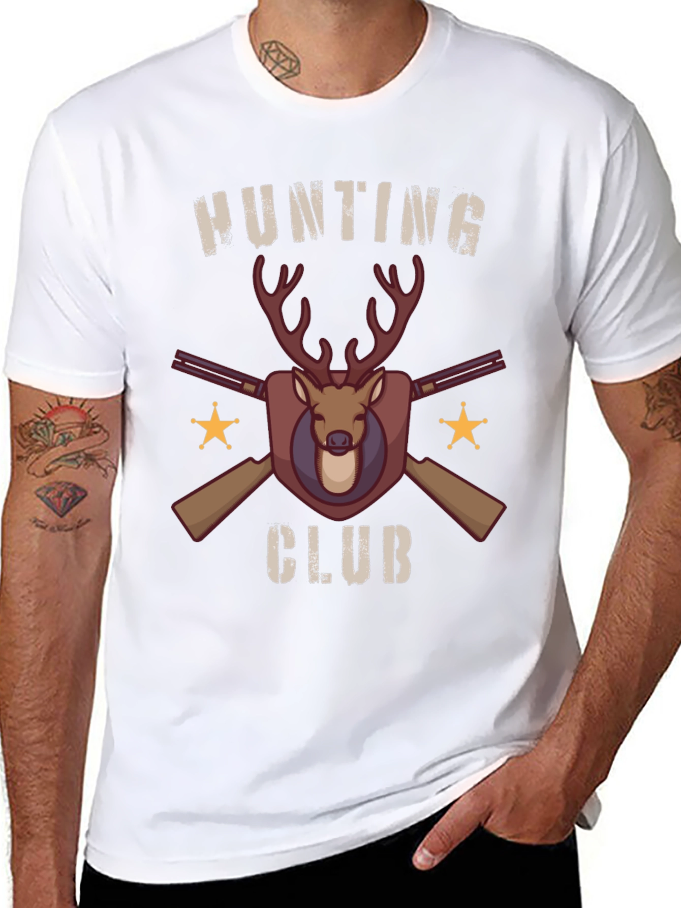 Black Hunting Club Graphic T-Shirt - Black view 8