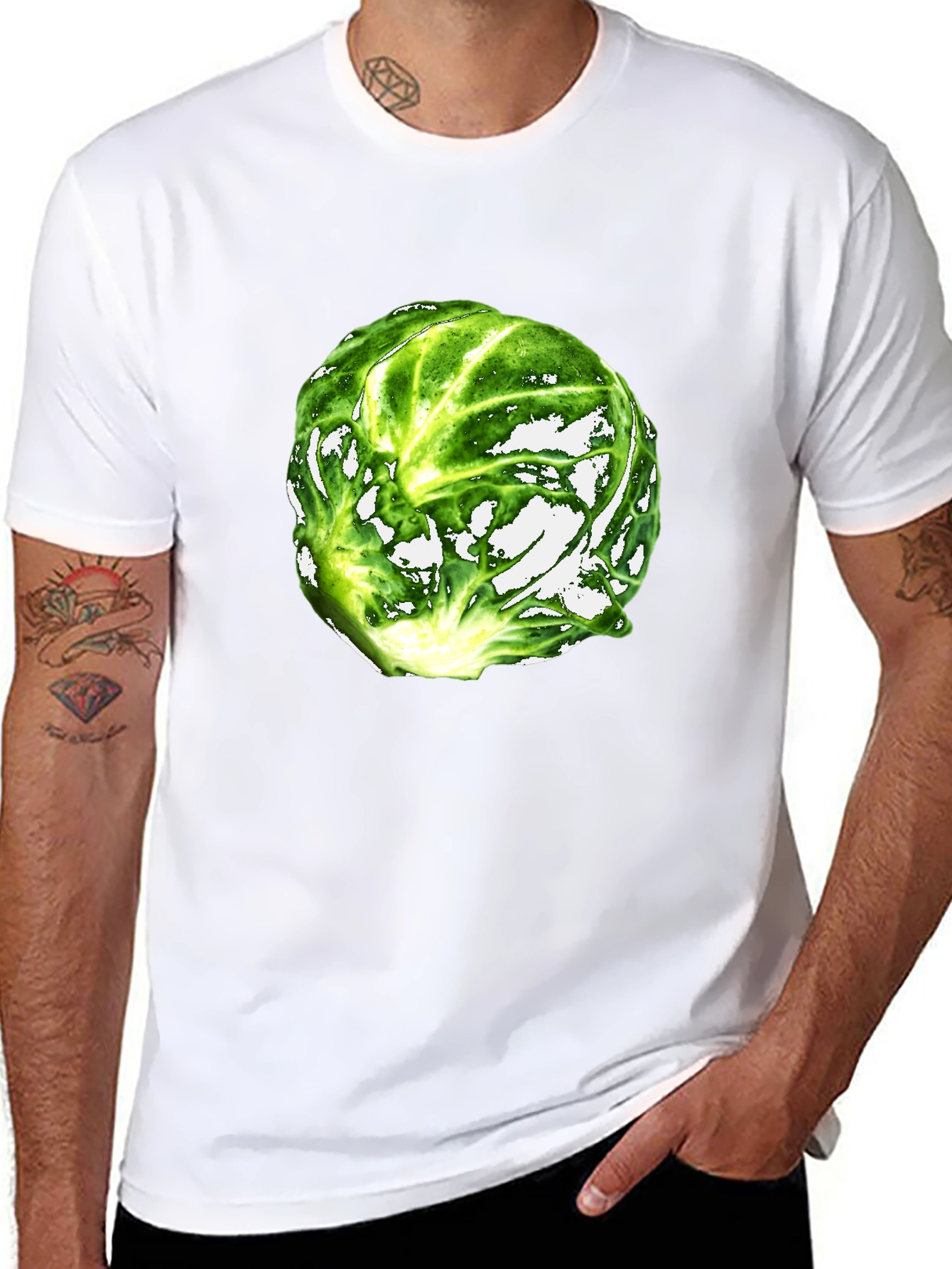 Black Brussels Sprout Graphic T-Shirt view 8