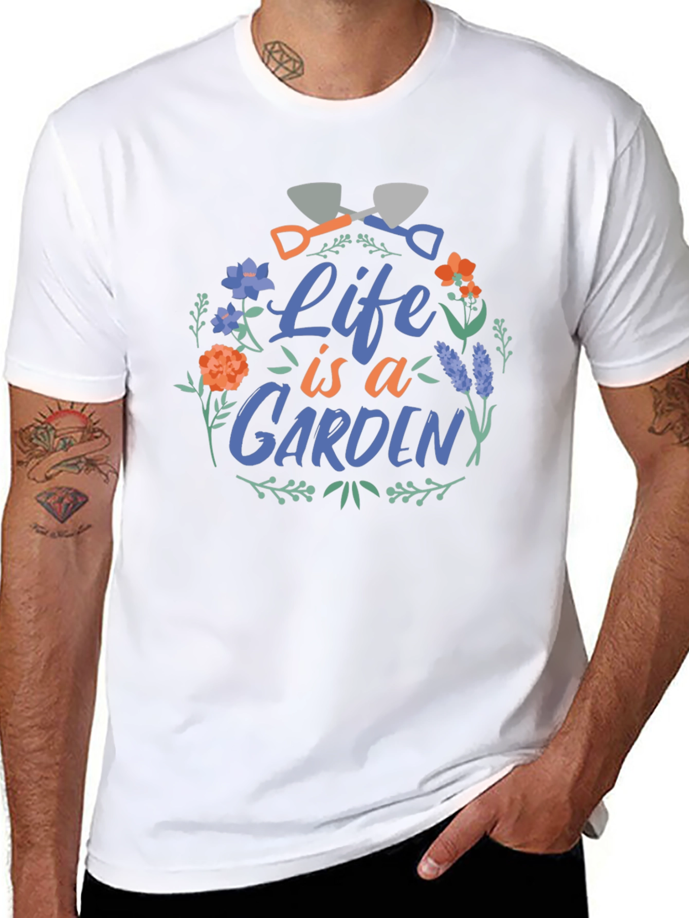 Black Life is a Garden T-Shirt - Floral Graphic Tee view 8