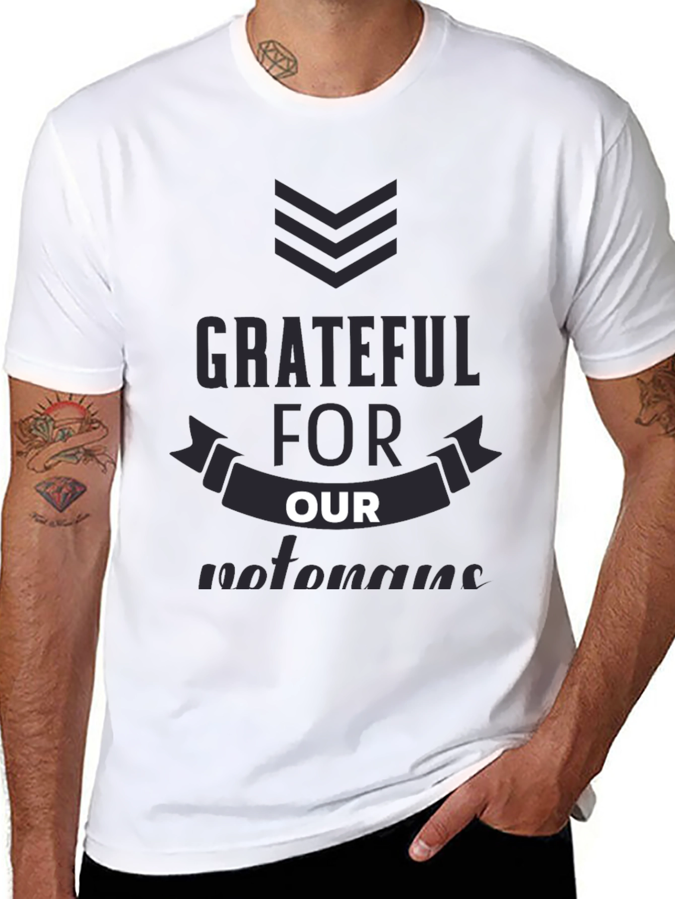 Black Grateful T-Shirt - Soft Cotton Blend Casual Wear view 8